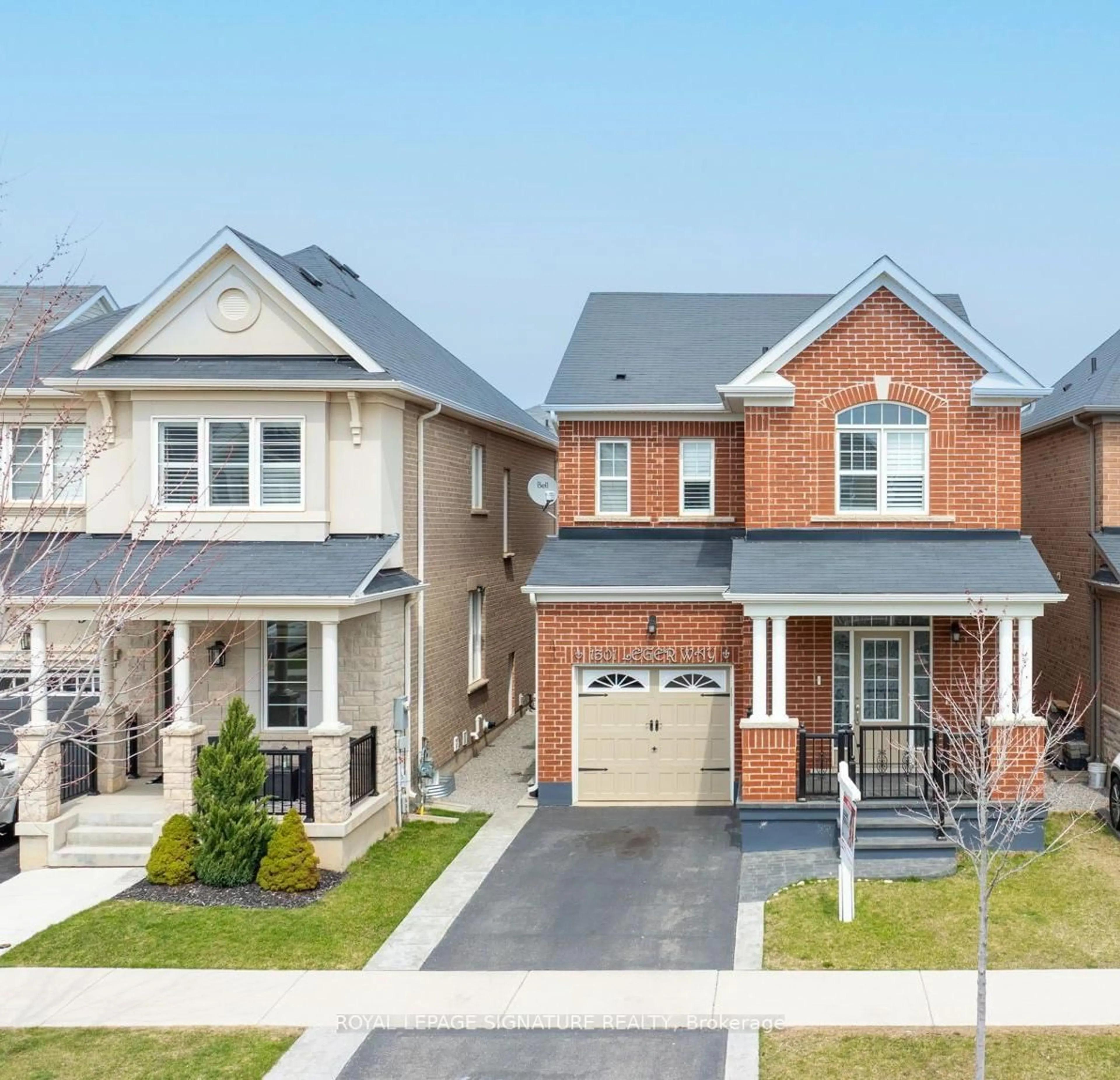 Home with brick exterior material, street for 1301 Leger Way, Milton Ontario L9E 1C9