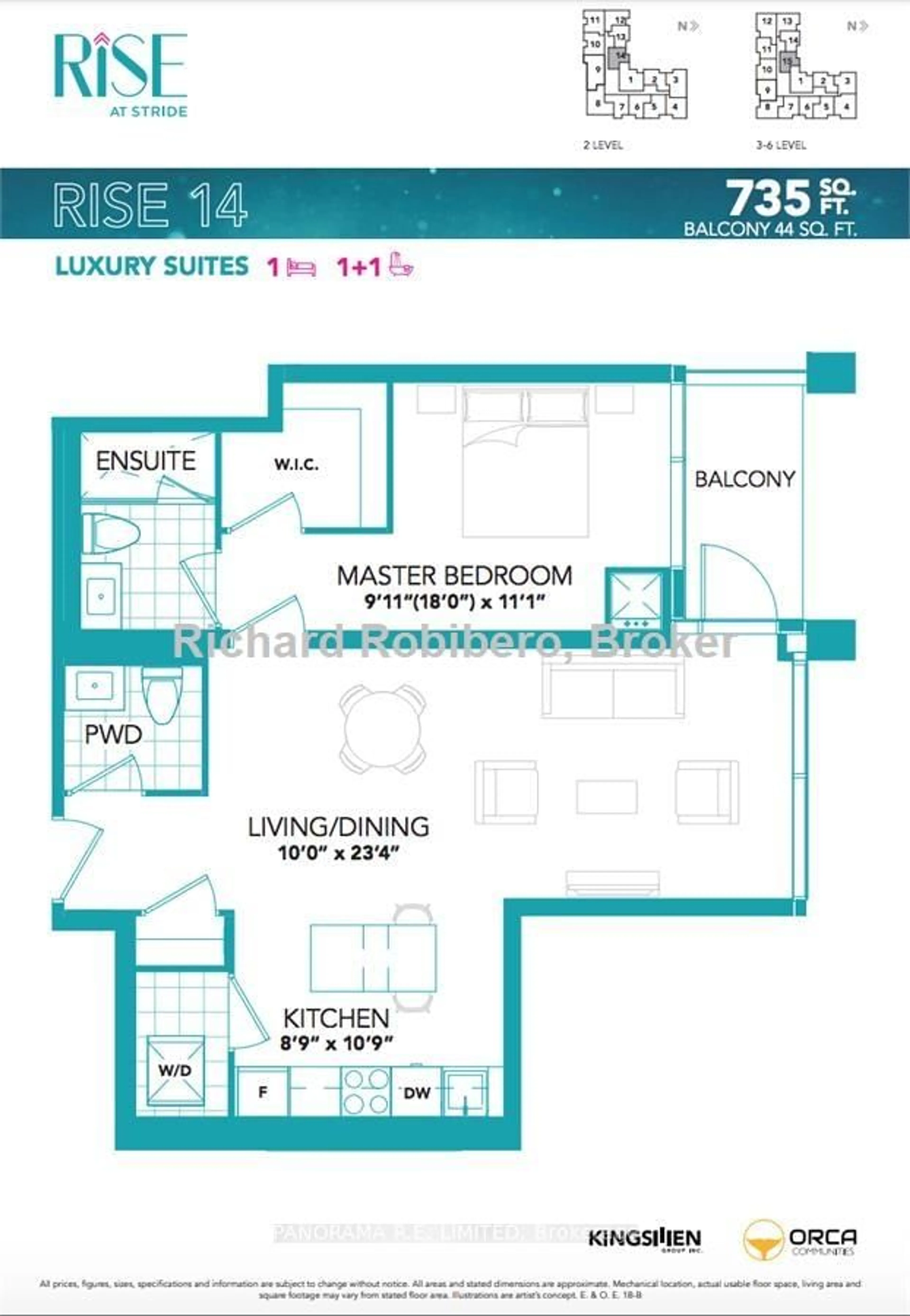 Floor plan for 1063 Douglas McCurdy Comm N/A #315, Mississauga Ontario L5G 0C5