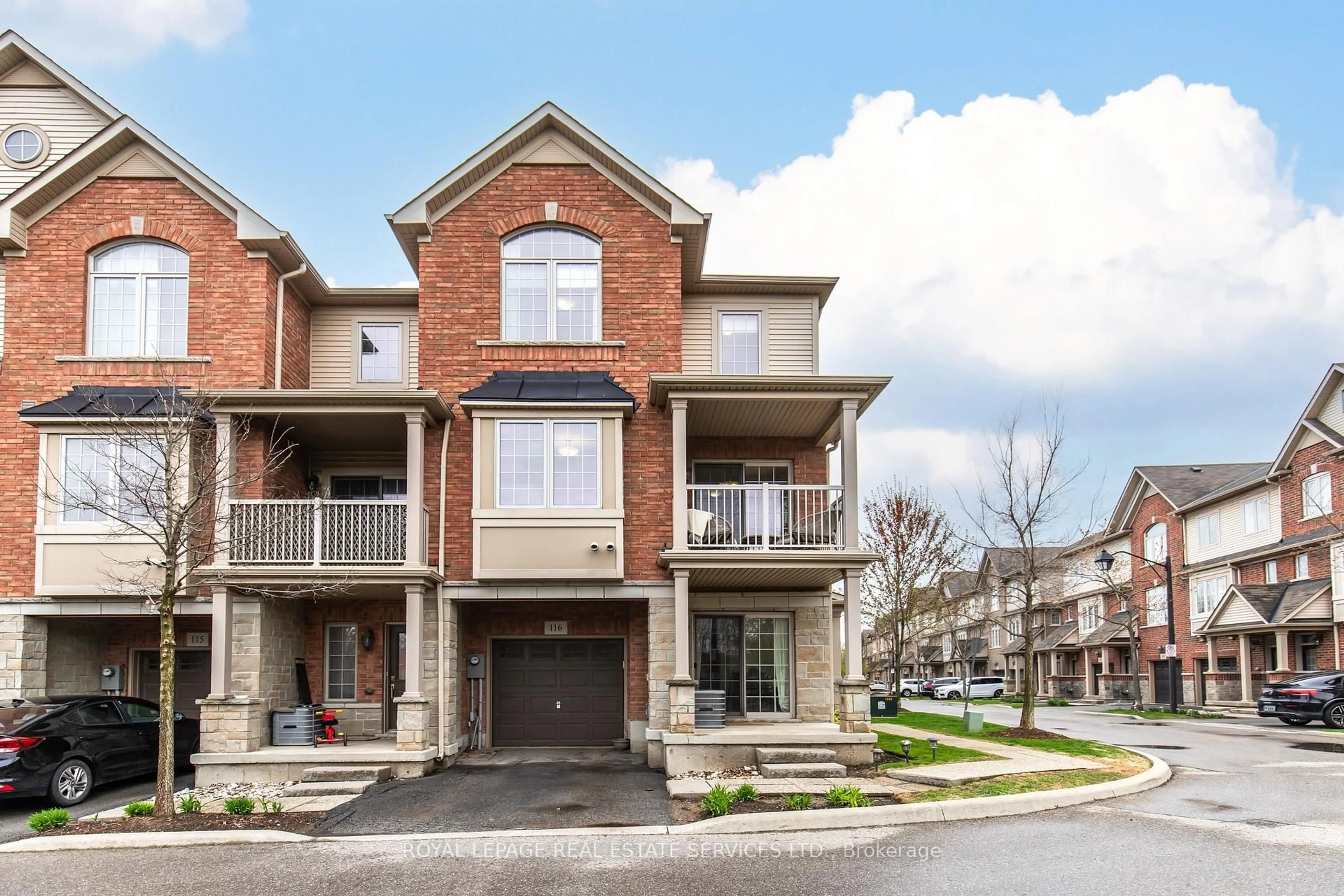 Home with brick exterior material, street for 1401 Plains Rd #116, Burlington Ontario L7R 0C2