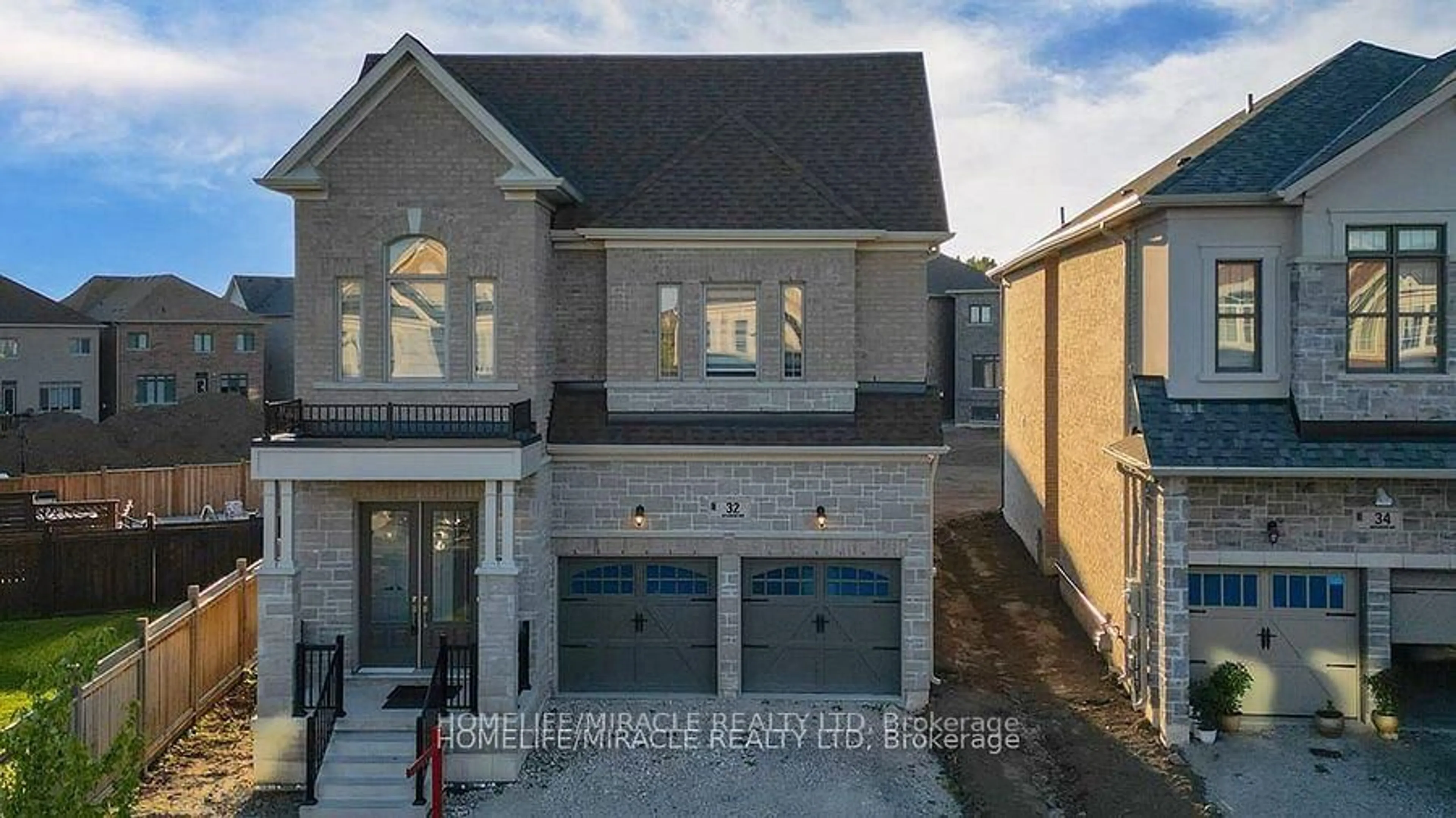 Home with brick exterior material, street for 32 Dotchson Ave, Caledon Ontario L7C 4G6