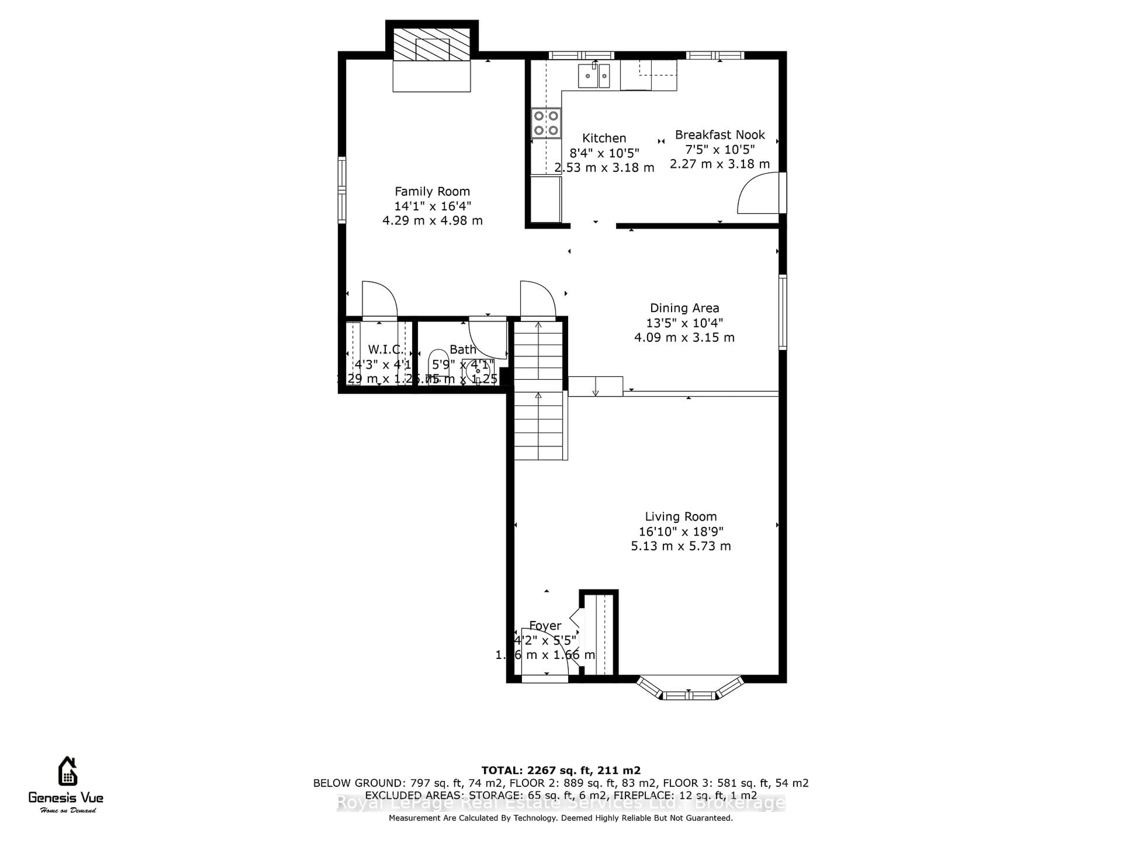 Floor plan for 2086 Thornlea Dr, Oakville Ontario L6L 1K6