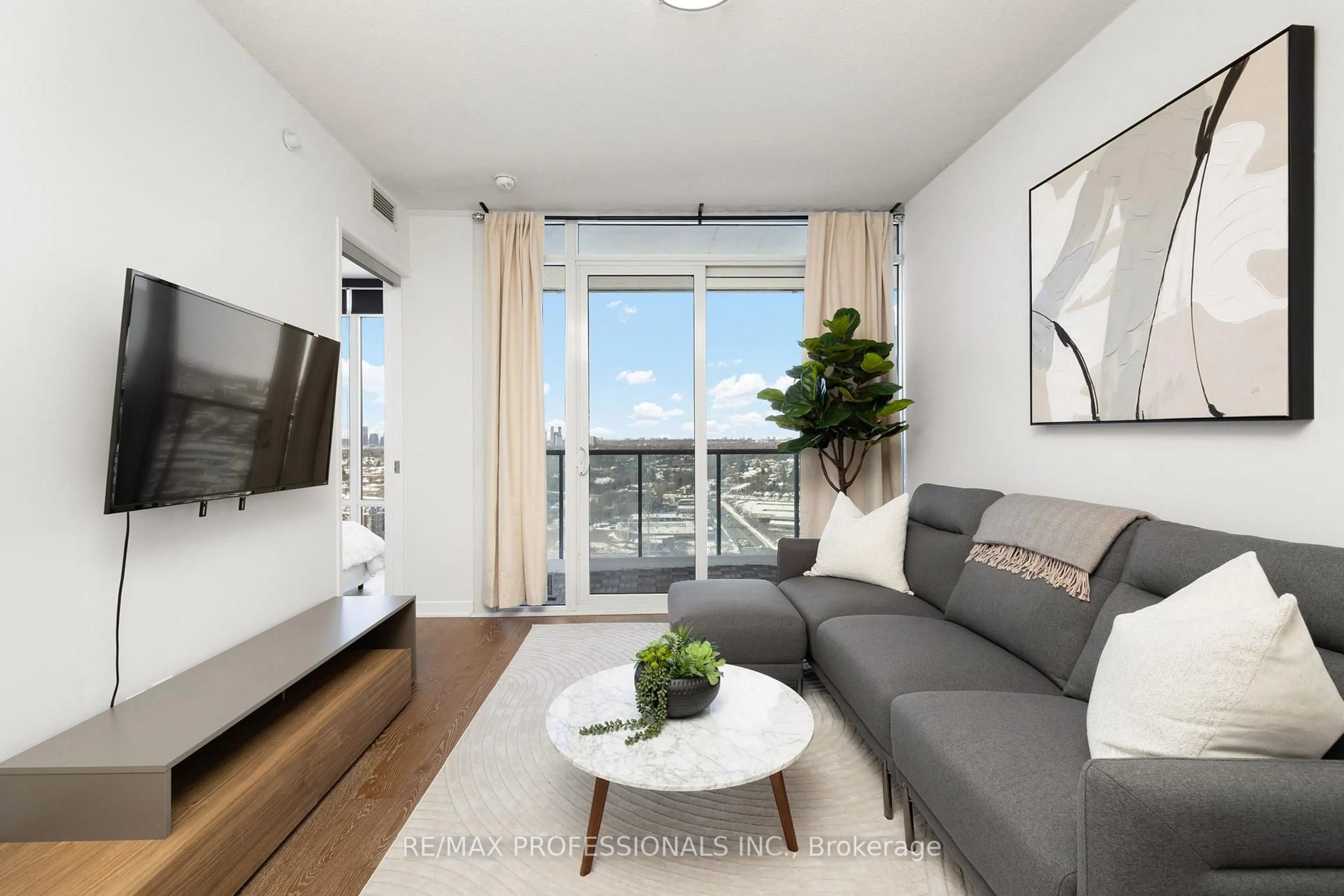 Living room with furniture, unknown for 90 Park Lawn Rd #2815, Toronto Ontario M8Y 0B6