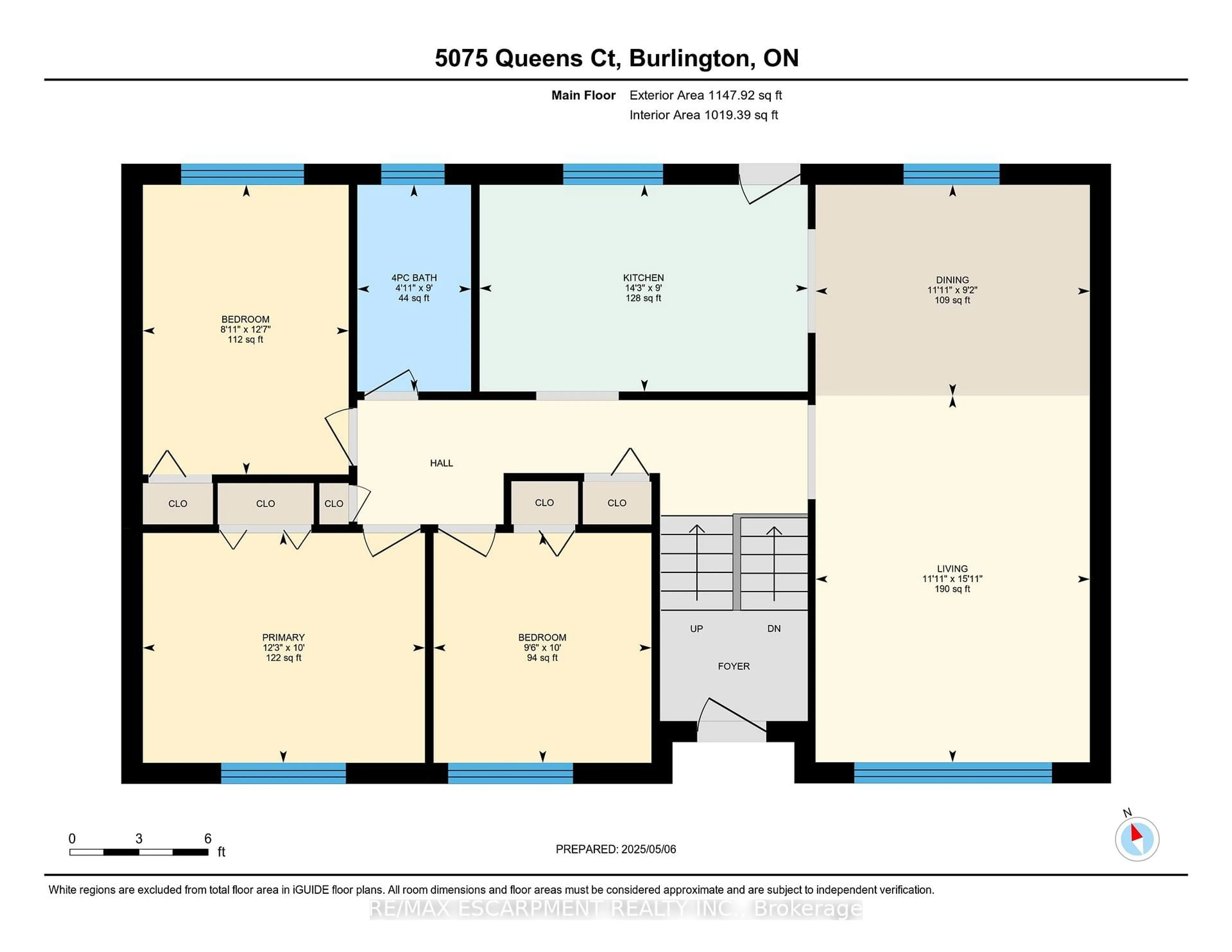 Floor plan for 5075 QUEENS Crt, Burlington Ontario L7L 3Z1