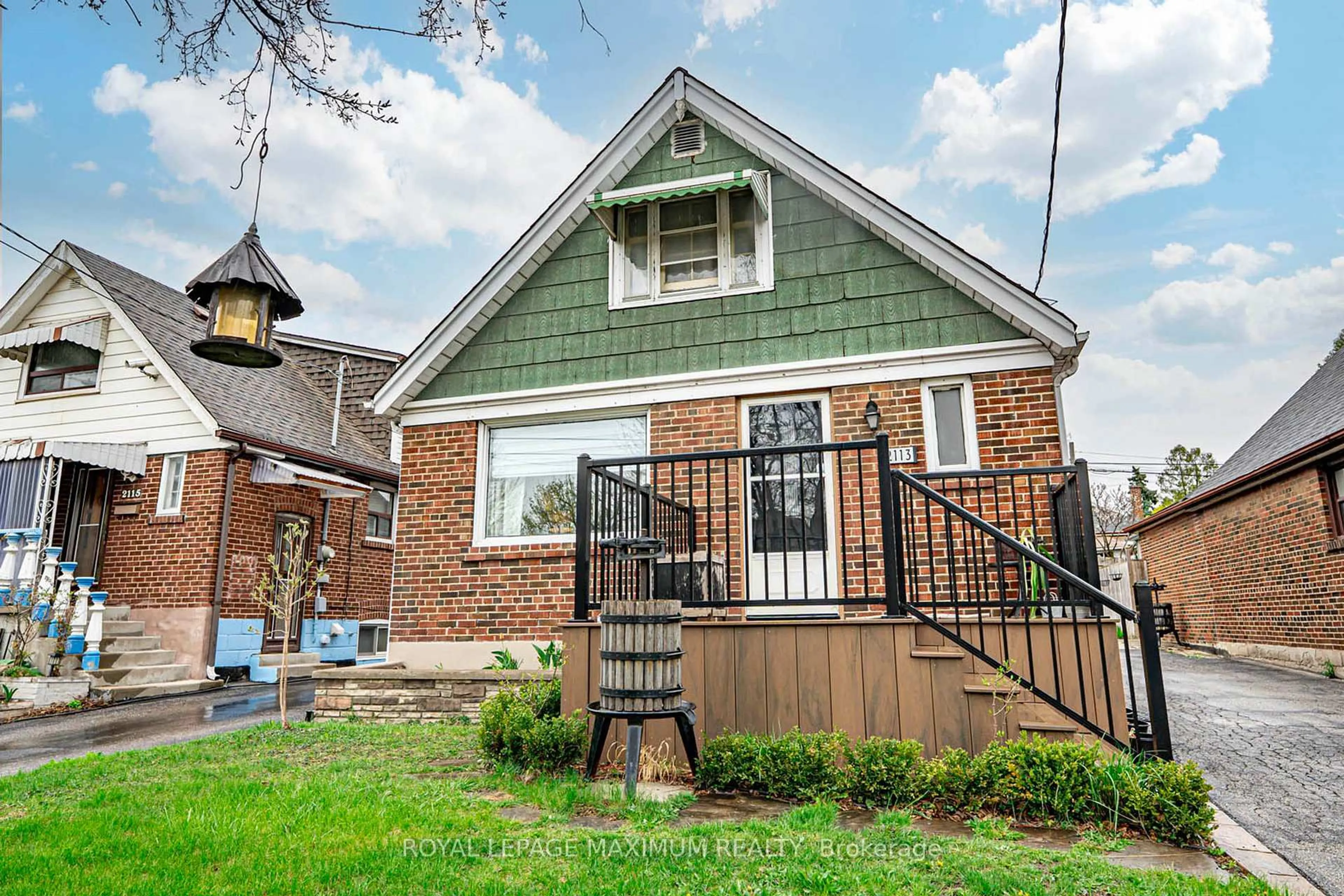 Home with brick exterior material, street for 2113 Keele St, Toronto Ontario M6M 3Z3