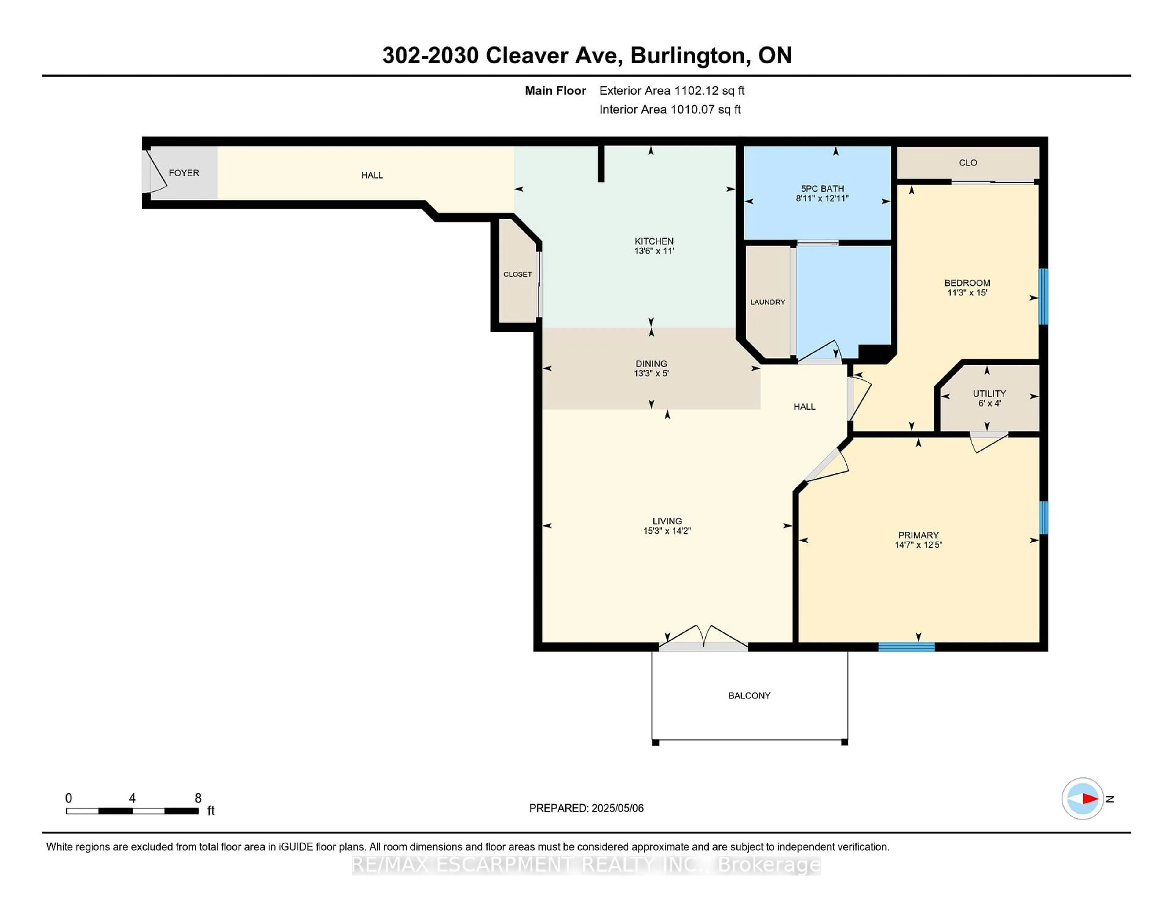 Floor plan for 2030 Cleaver Ave #302, Burlington Ontario L7M 4C3