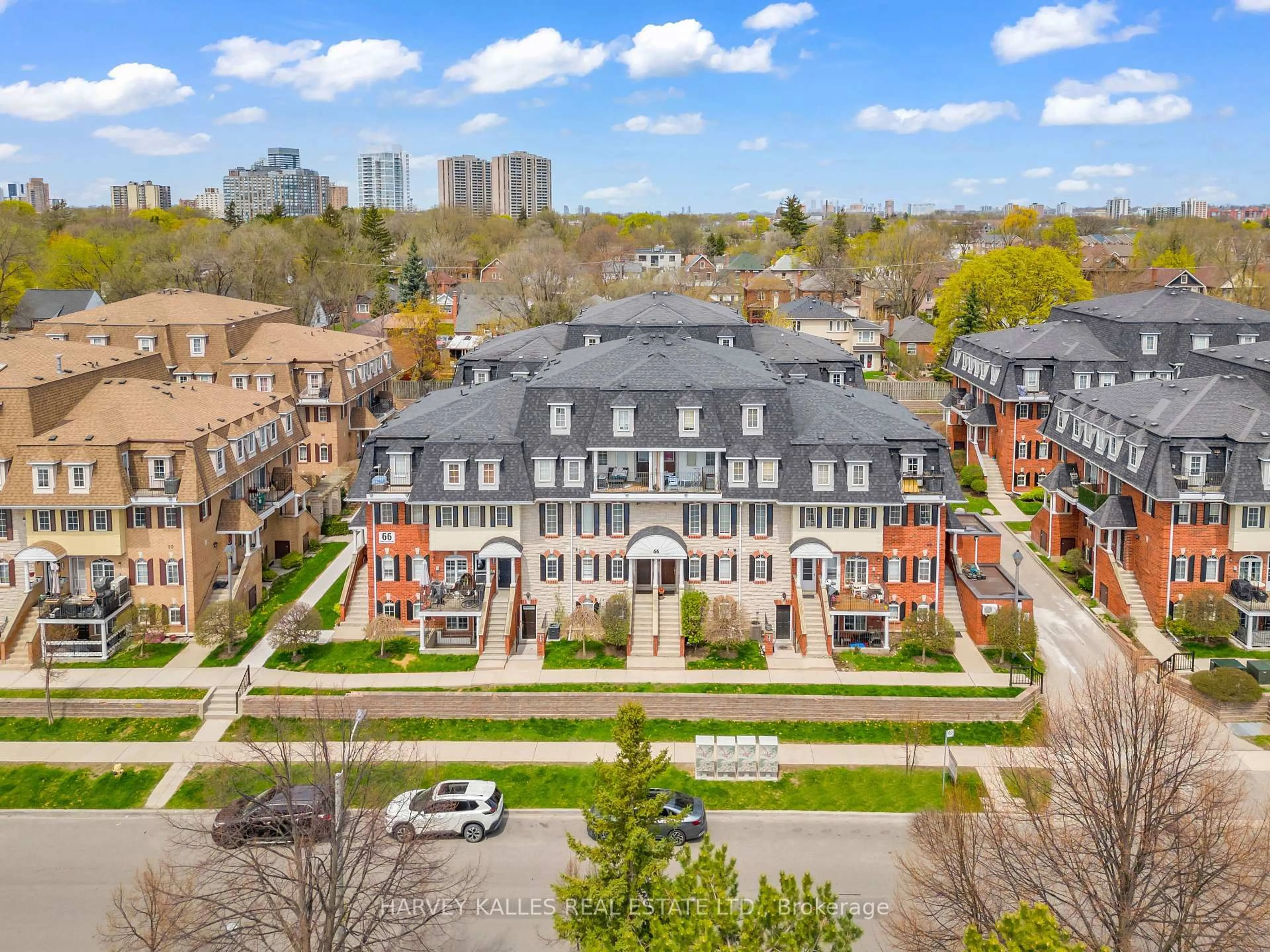 A pic from outside/outdoor area/front of a property/back of a property/a pic from drone, city buildings view from balcony for 66 Sidney Belsey Cres #201, Toronto Ontario M6M 5J4