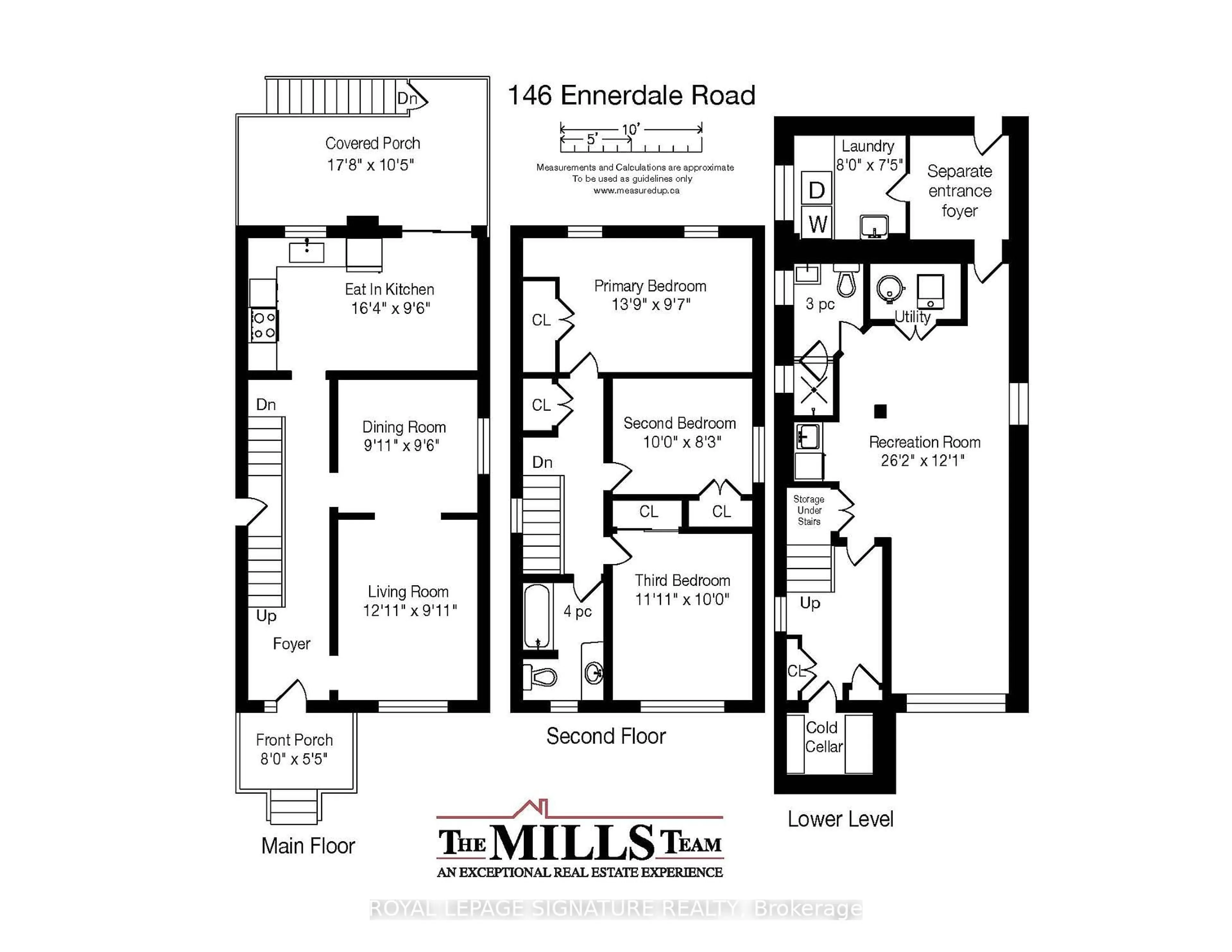 Floor plan for 146 Ennerdale Rd, Toronto Ontario M6E 4C9