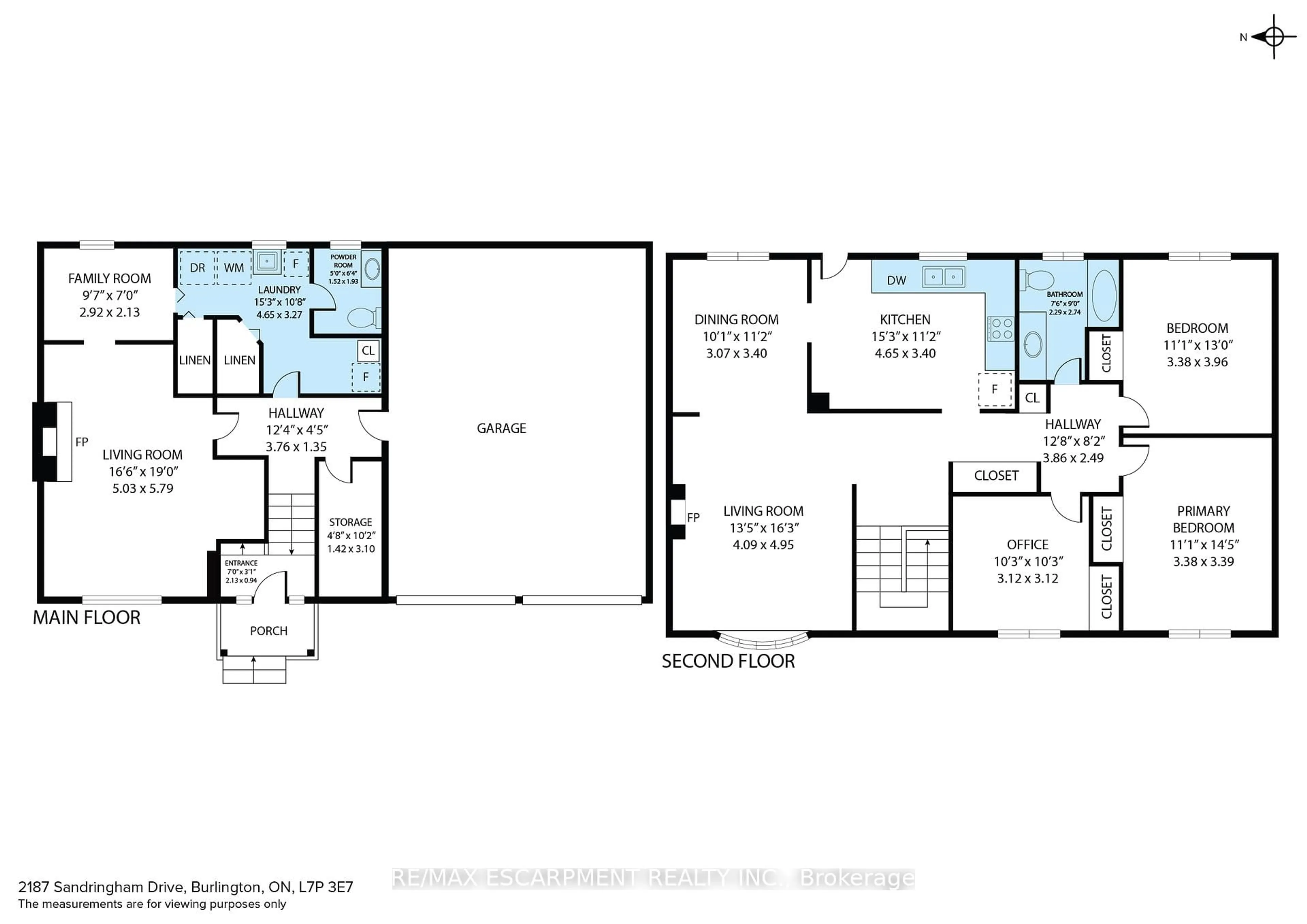 Floor plan for 2187 Sandringham Dr, Burlington Ontario L7P 3E7