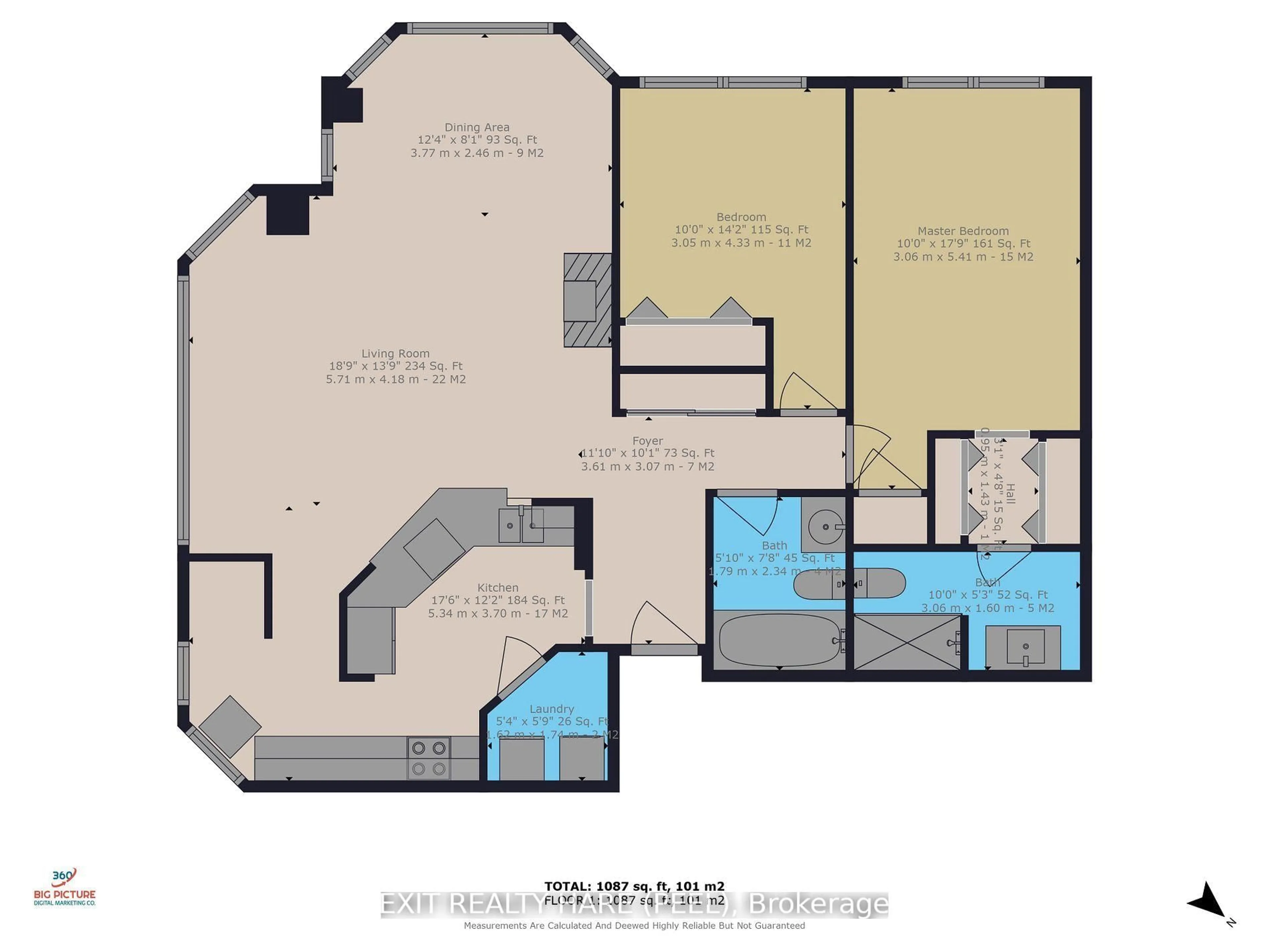 Floor plan for 330 Mill St #304, Brampton Ontario L6Y 3V3