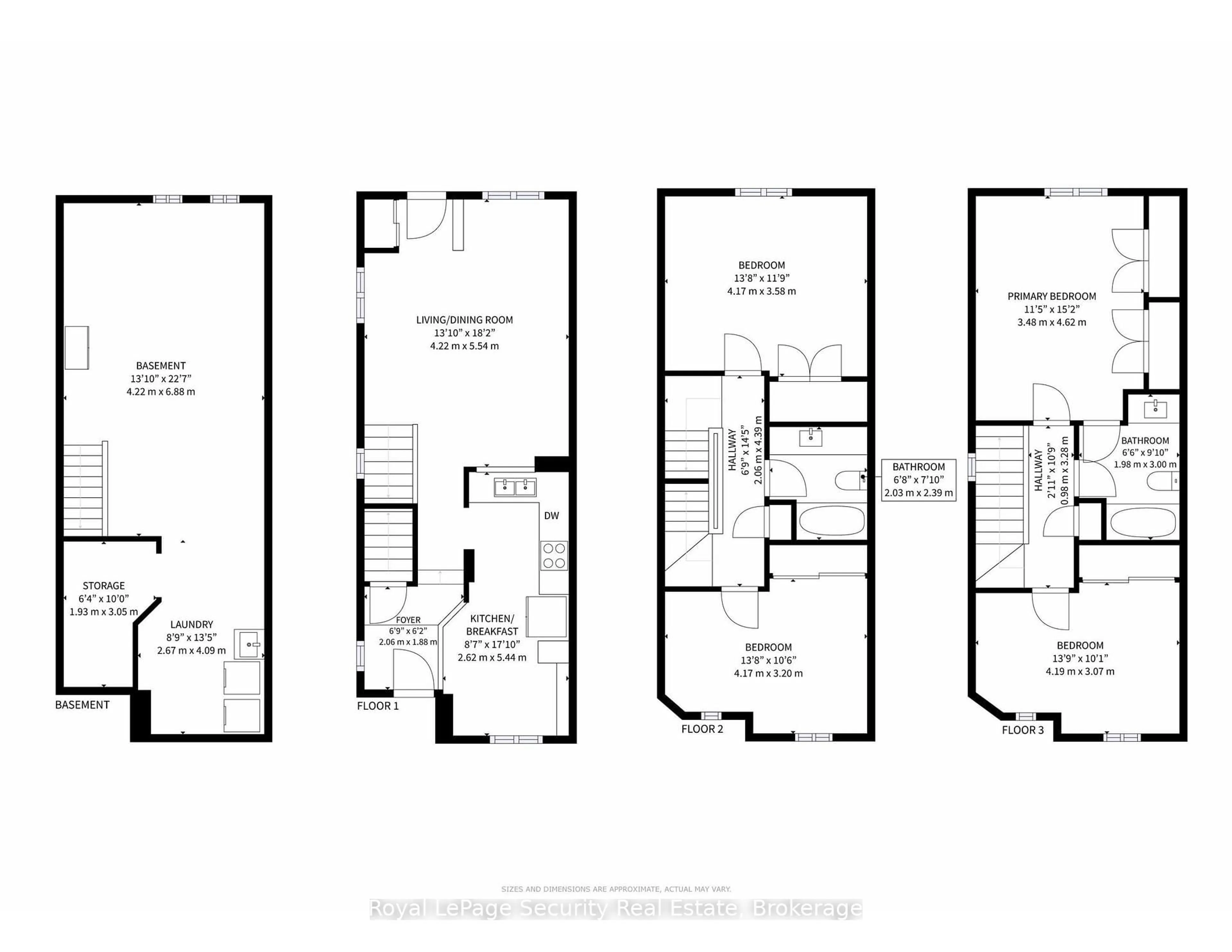 Floor plan for 1017 Roselawn Ave, Toronto Ontario M6B 4N1