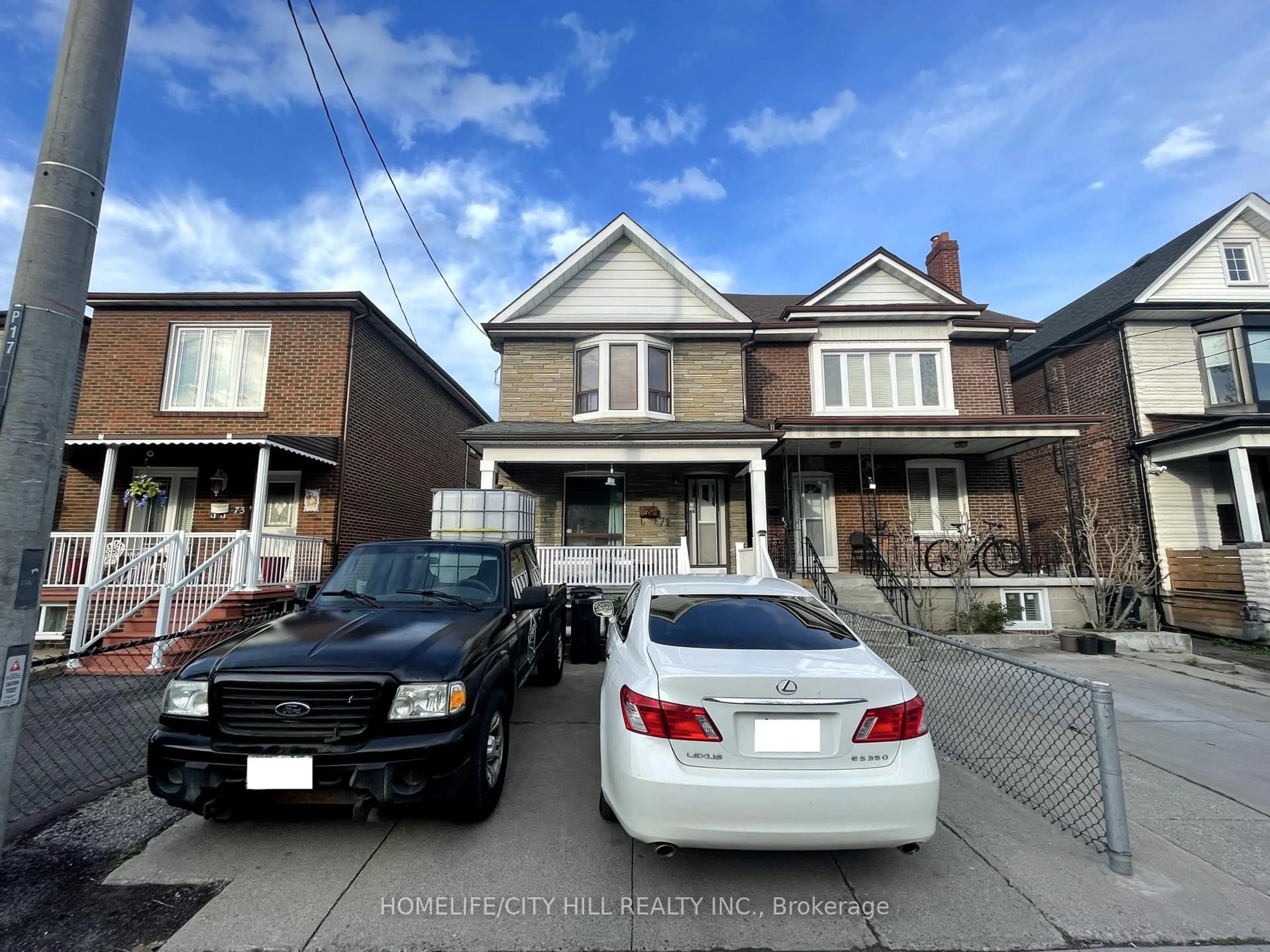 Home with brick exterior material, street for 71 Russett Ave, Toronto Ontario M6H 3M4