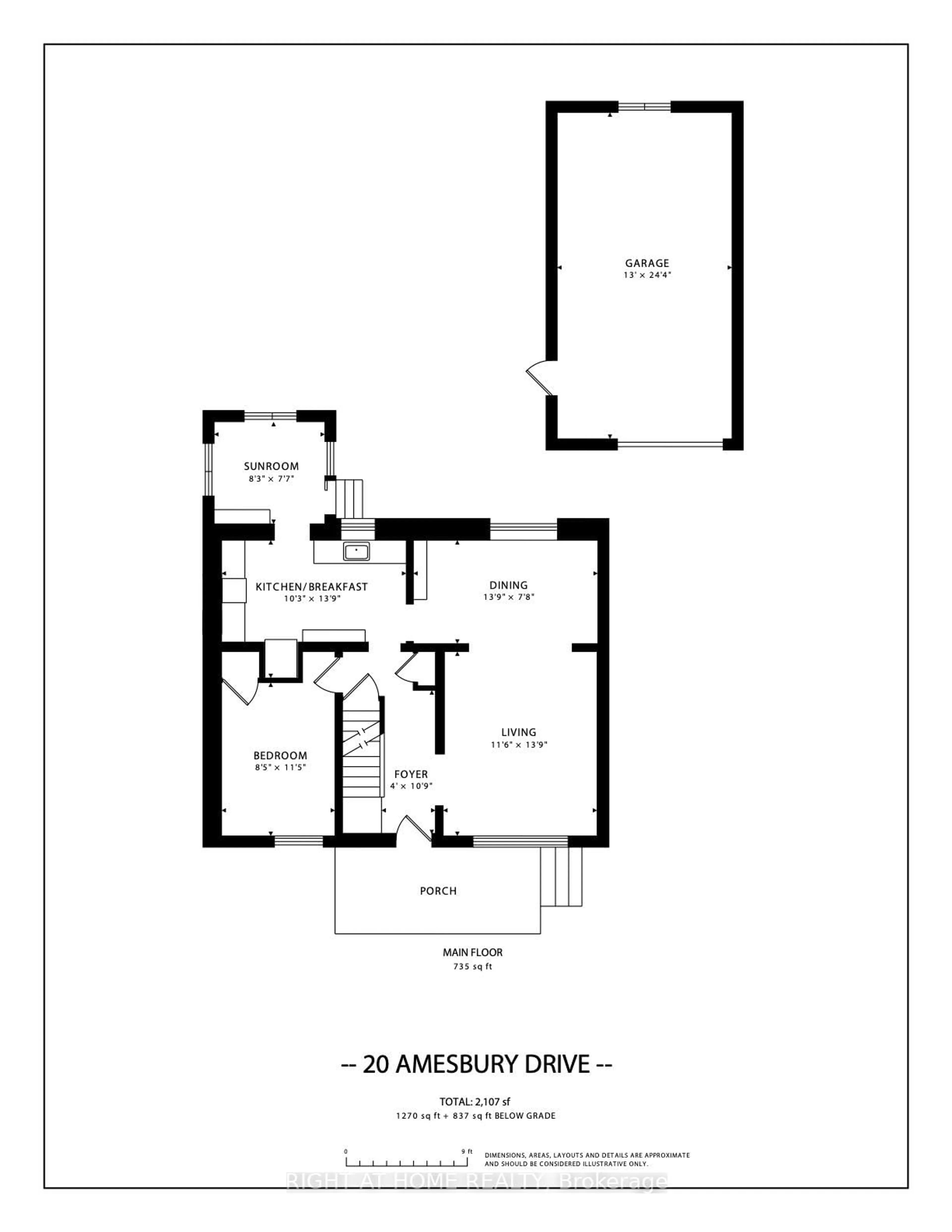 Floor plan for 20 Amesbury Dr, Toronto Ontario M6M 4H4