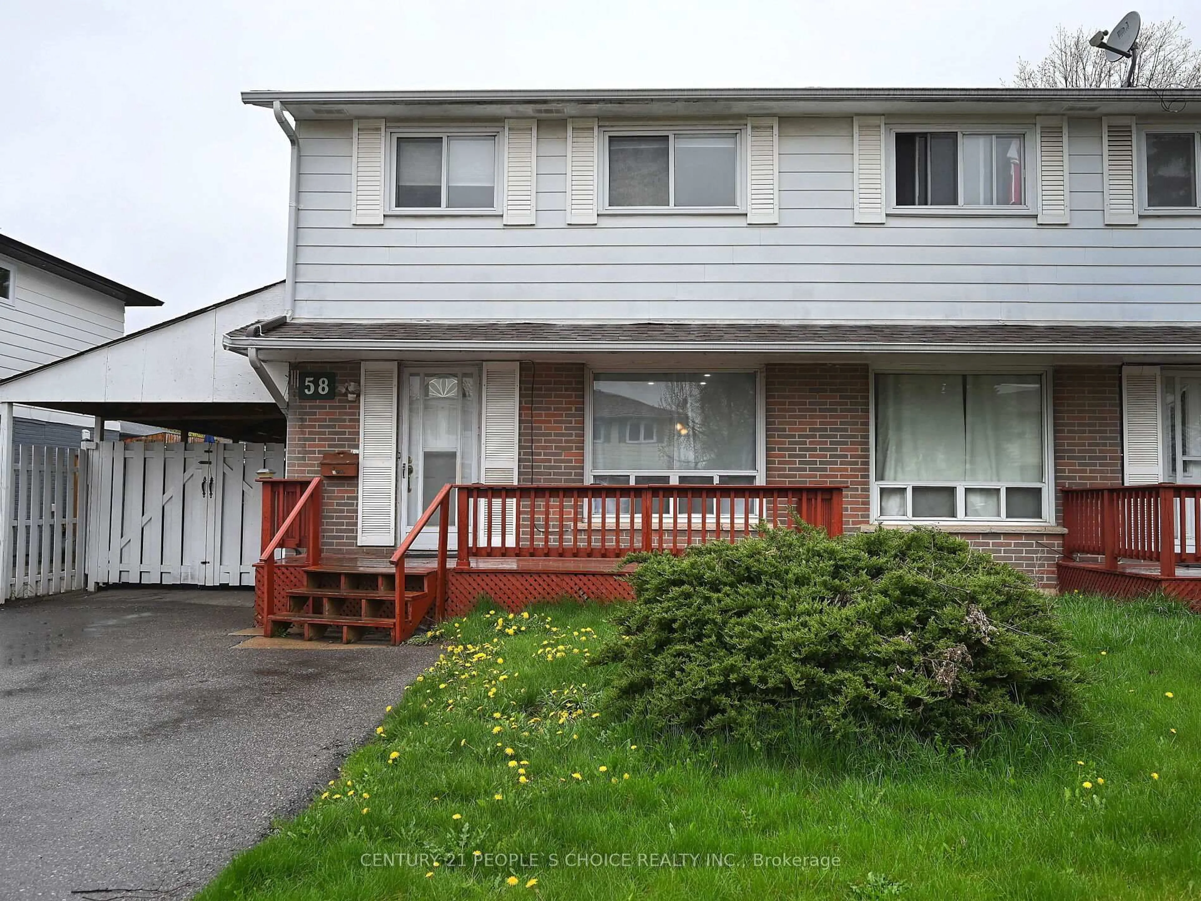 Home with vinyl exterior material, street for 58 Crawford Dr, Brampton Ontario L6V 2C7