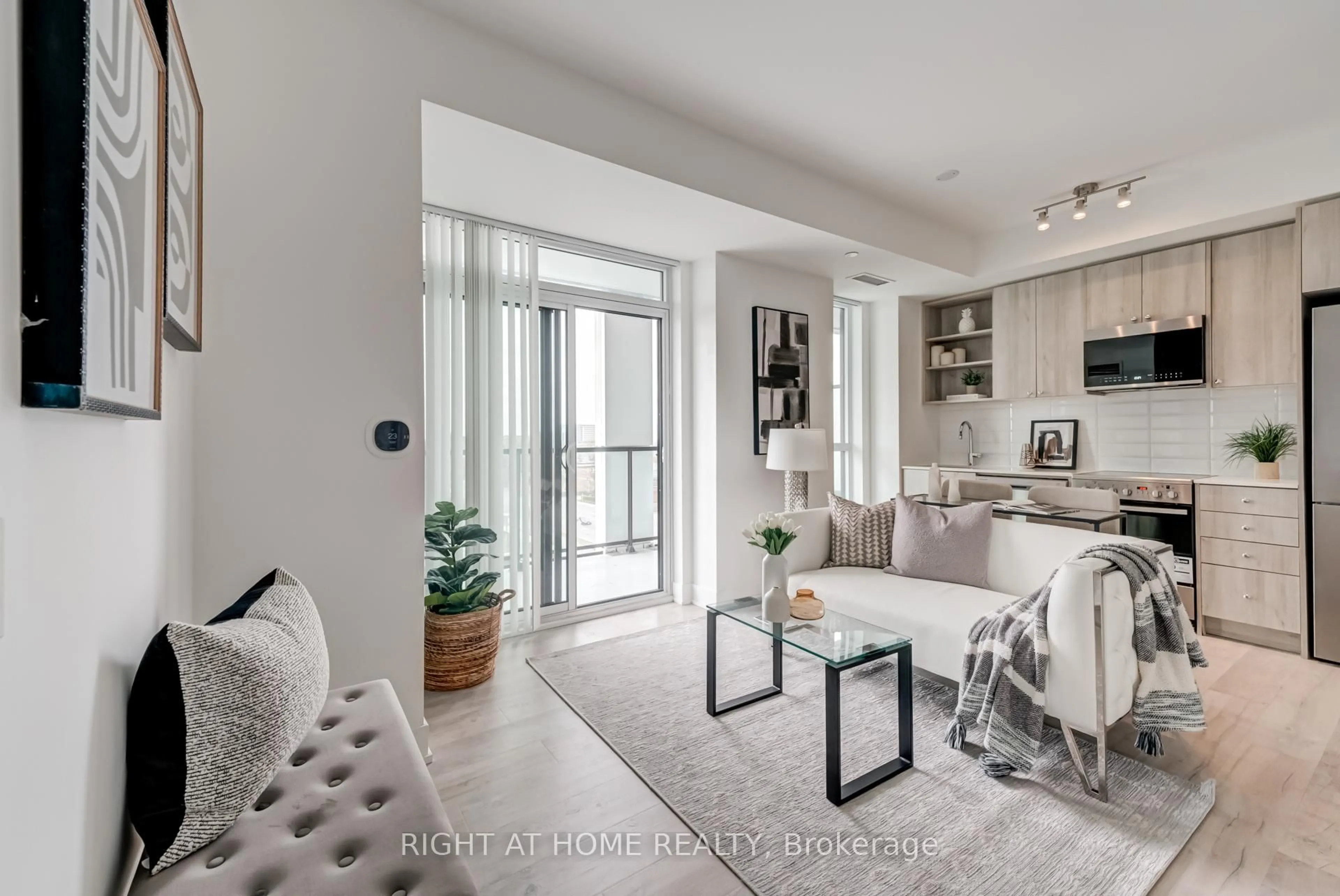 Living room with furniture, unknown for 50 George Butchart Dr #518, Toronto Ontario M3K 0C9