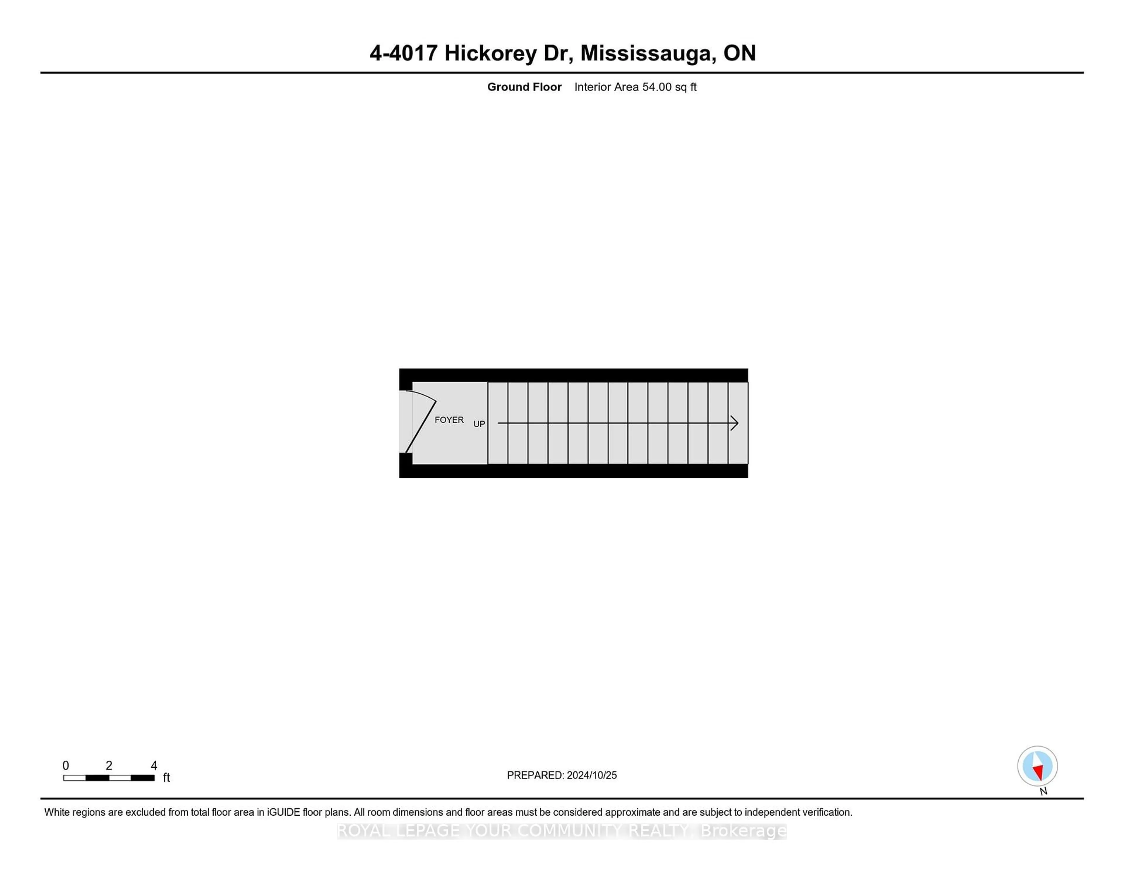 Floor plan for 4017 Hickory Dr #Unit 4, Mississauga Ontario L4W 0G6