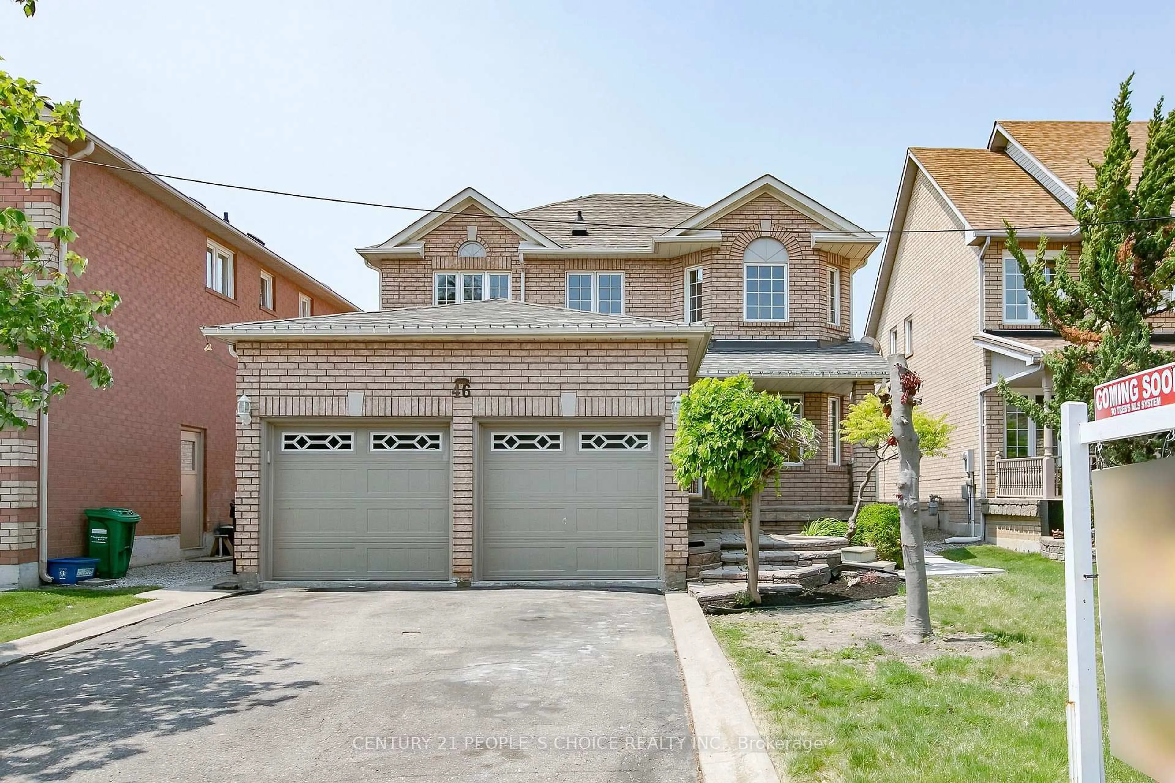 Home with brick exterior material, street for 46 Creekwood Dr, Brampton Ontario L7A 1J3