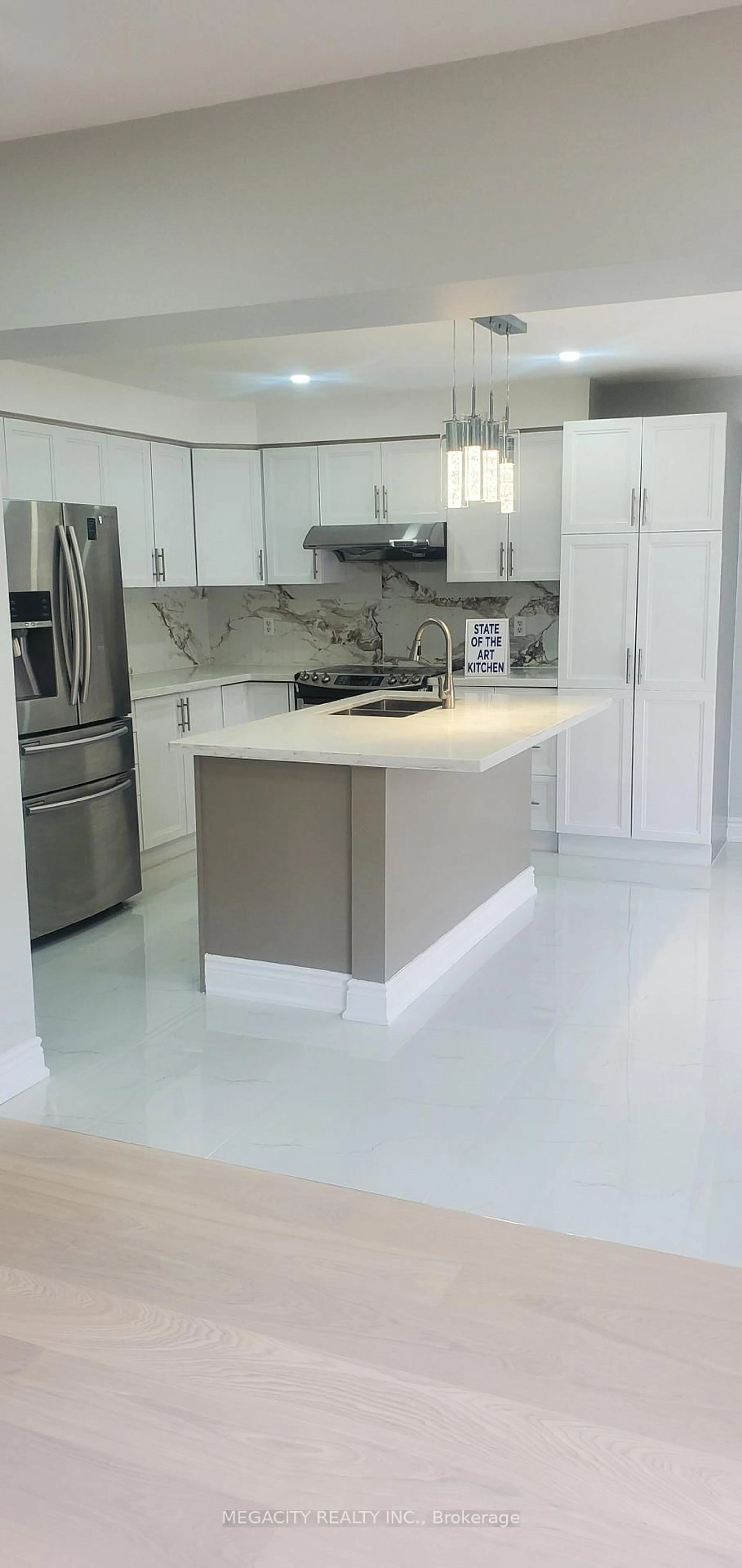 Contemporary kitchen, ceramic/tile floor for 6 Linderwood Dr, Brampton Ontario L7A 1R7