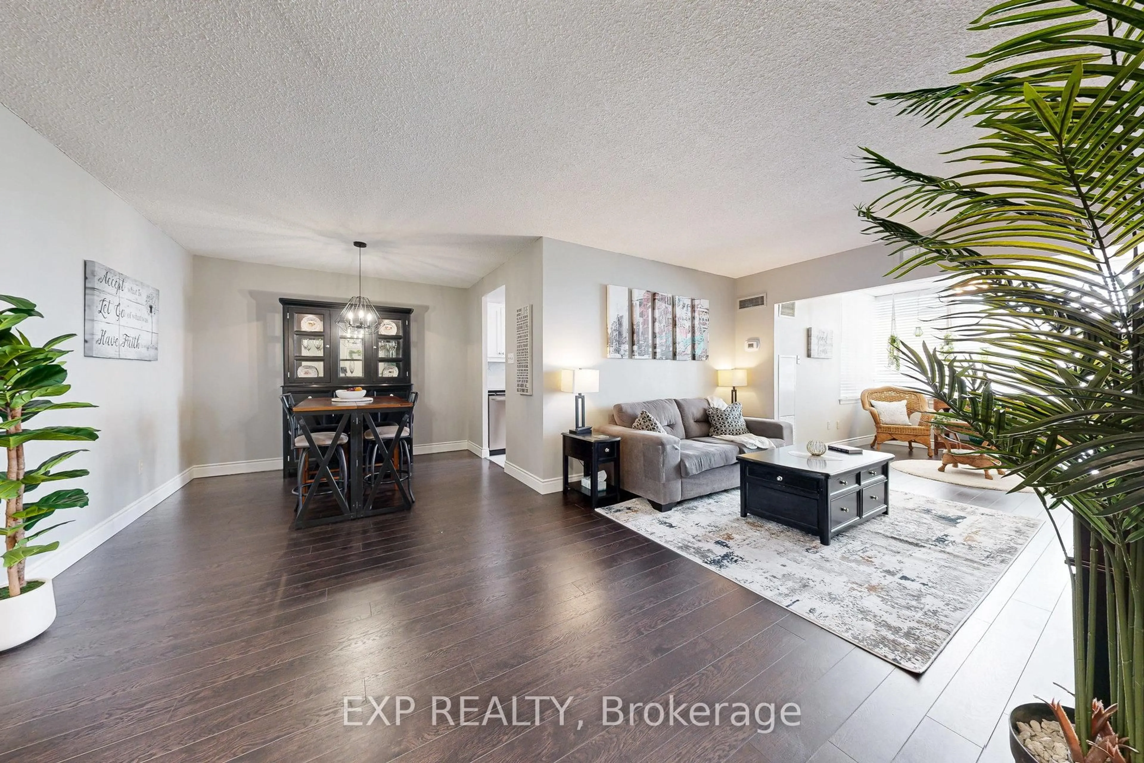 Living room with furniture, unknown for 5 Lisa St #1502, Brampton Ontario L6T 4T4