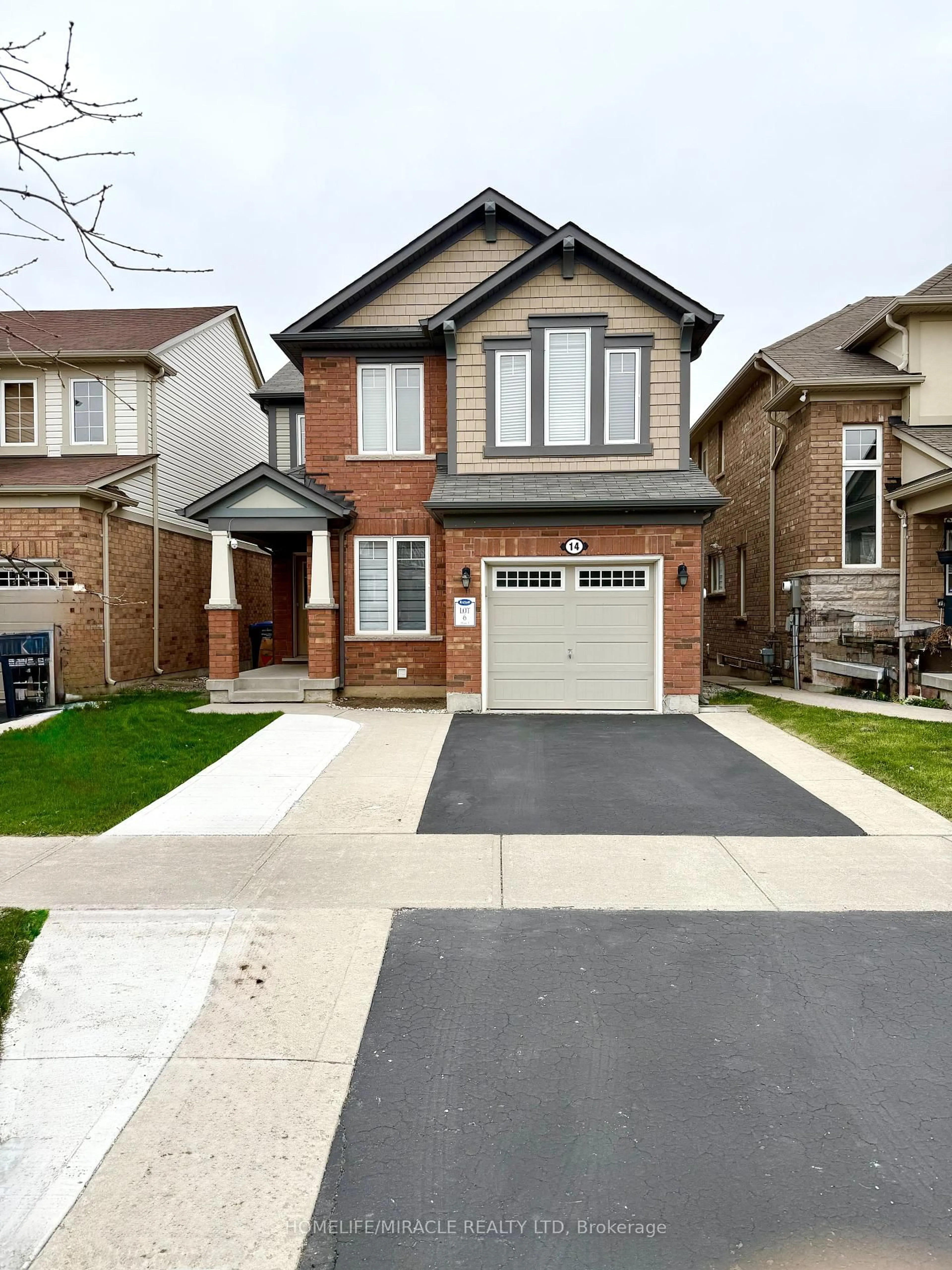 Home with brick exterior material, street for 14 Robert Parkinson Dr, Brampton Ontario L7A 0Y3
