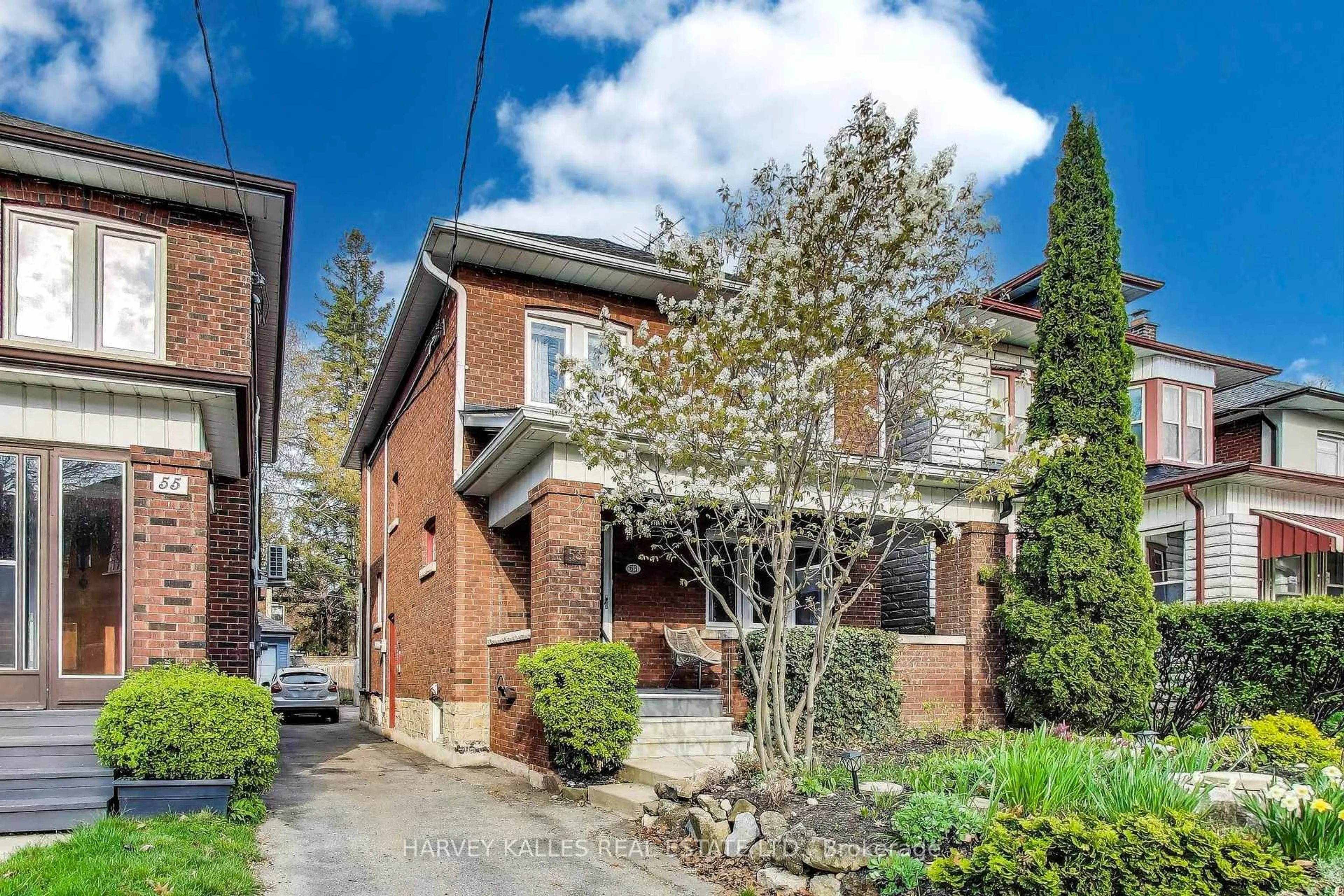 Home with brick exterior material, street for 53 Humber Tr, Toronto Ontario M6S 4C2