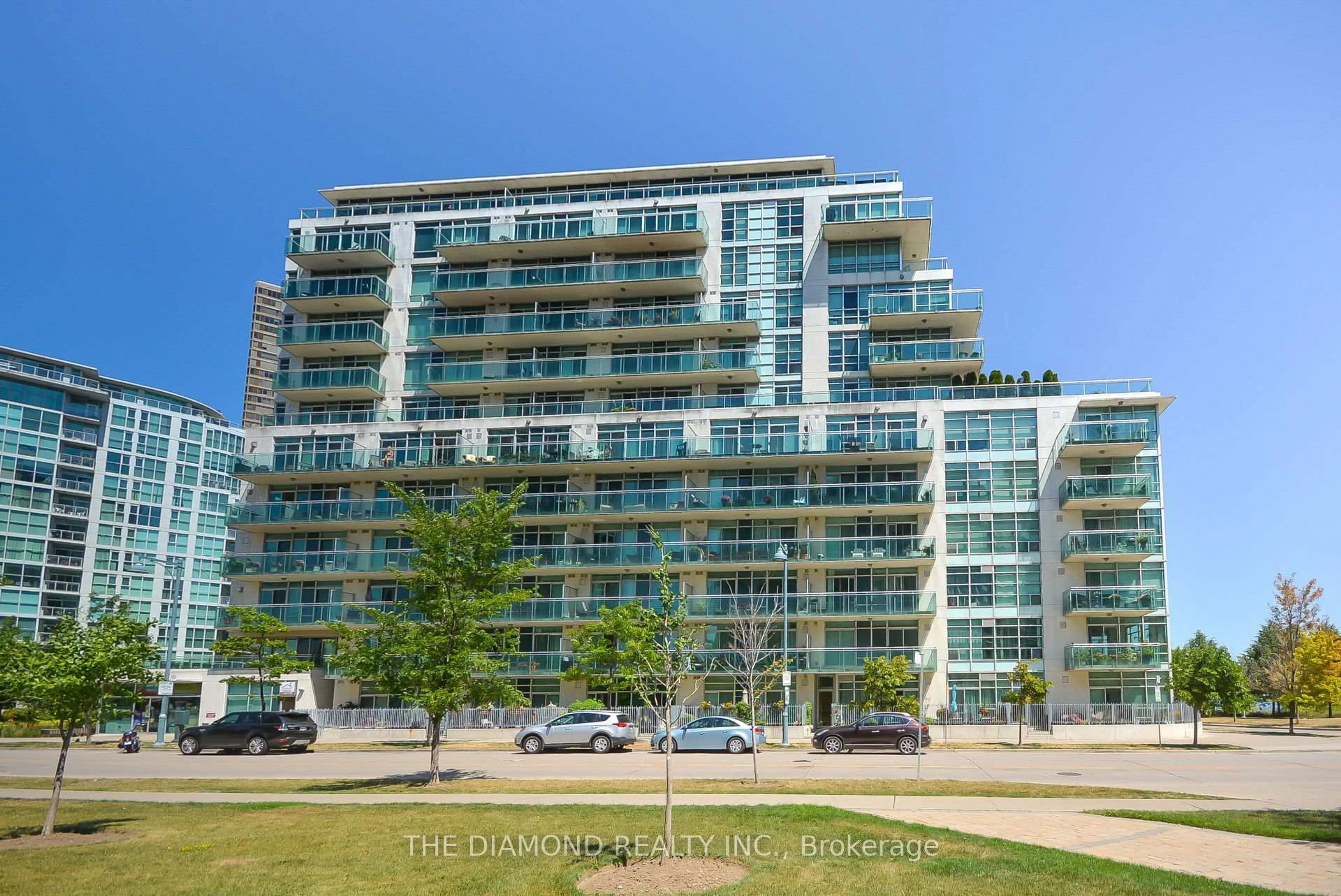 A pic from outside/outdoor area/front of a property/back of a property/a pic from drone, building for 5 Marine Parade Dr #327, Toronto Ontario M8V 4B4