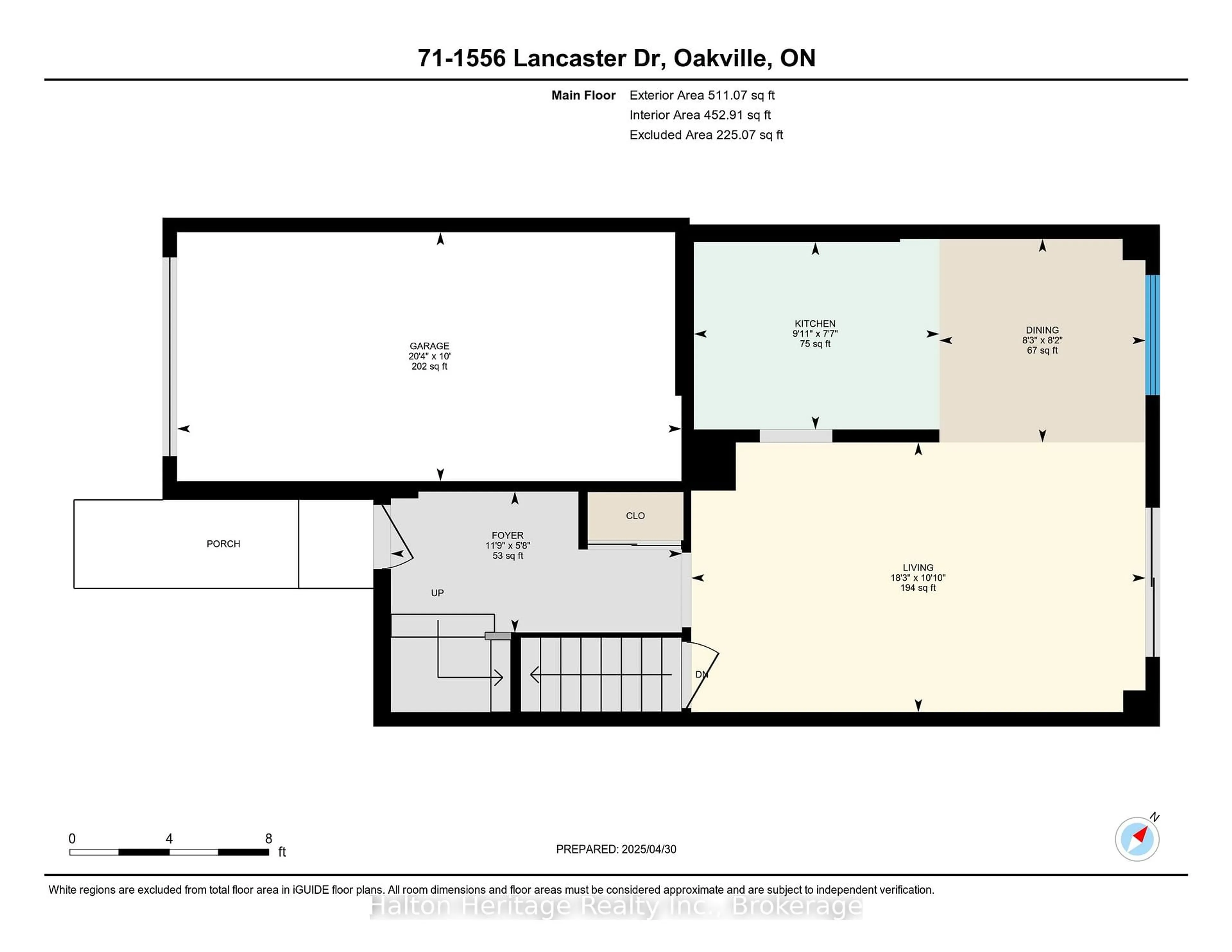 Floor plan for 1556 Lancaster Dr #71, Oakville Ontario L6H 2Z4
