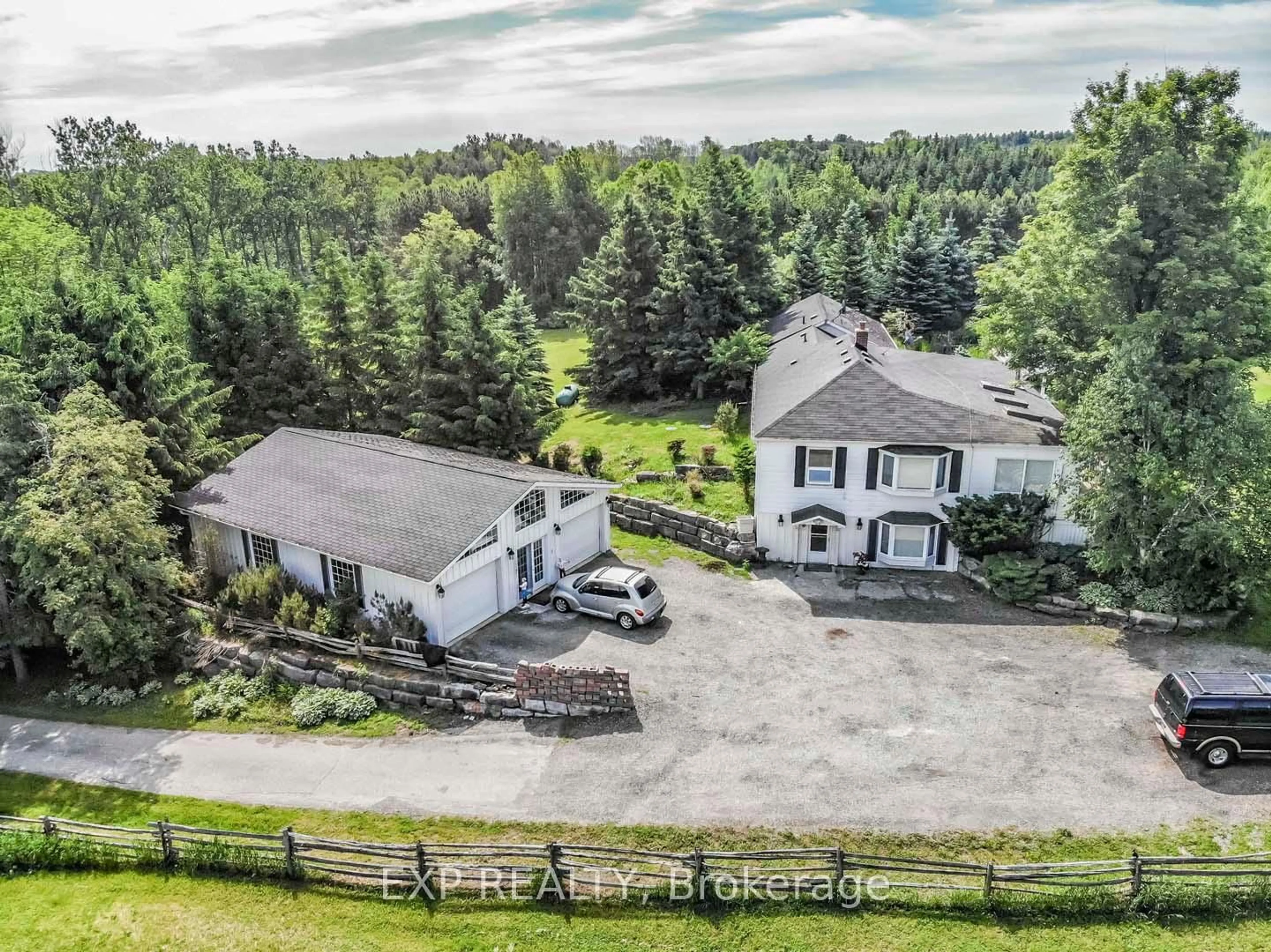 A pic from outside/outdoor area/front of a property/back of a property/a pic from drone, unknown for 18862 Centreville Creek Rd, Caledon Ontario L7K 2M9