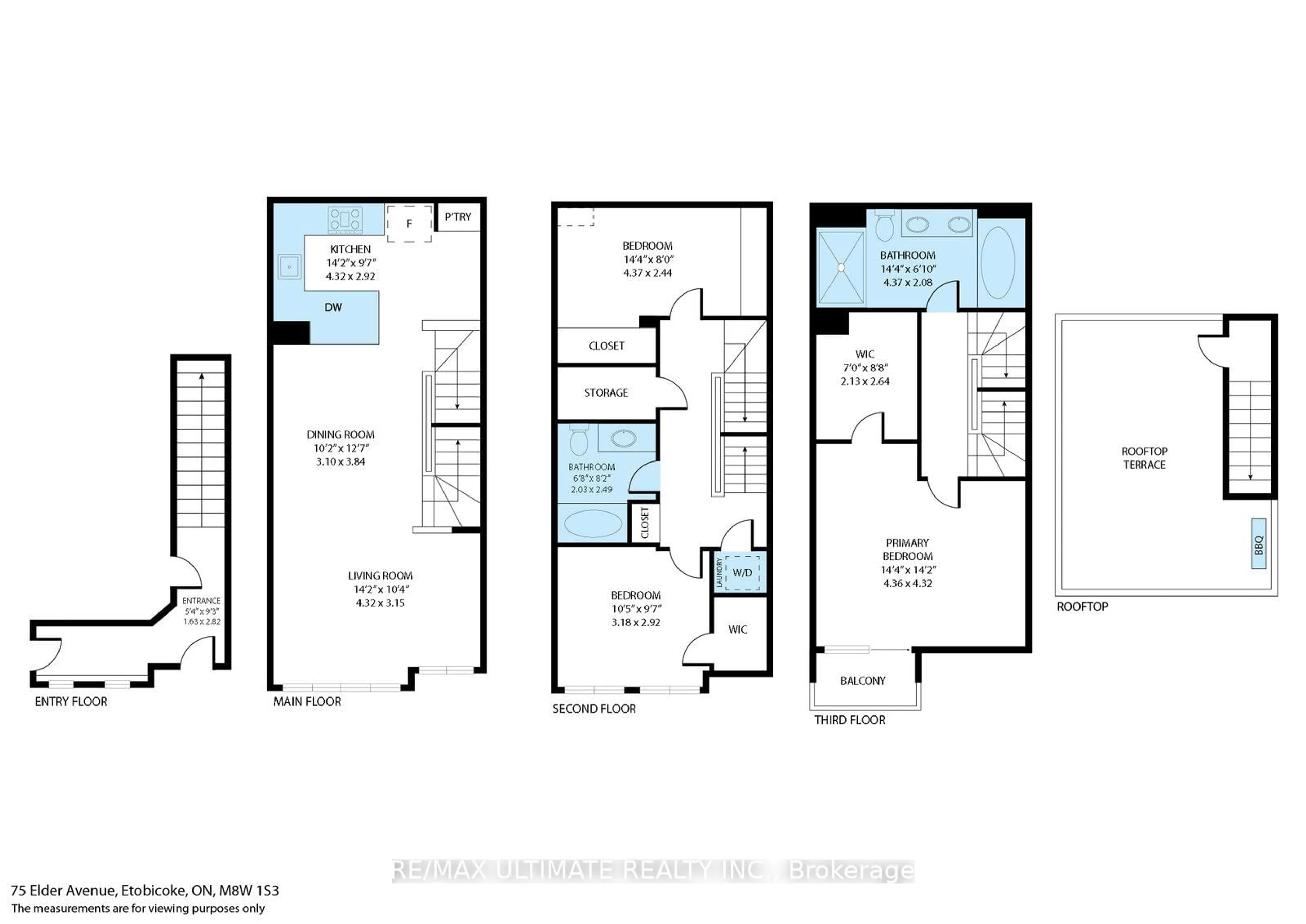 Floor plan for 75 Elder Ave #50, Toronto Ontario M8W 0B8