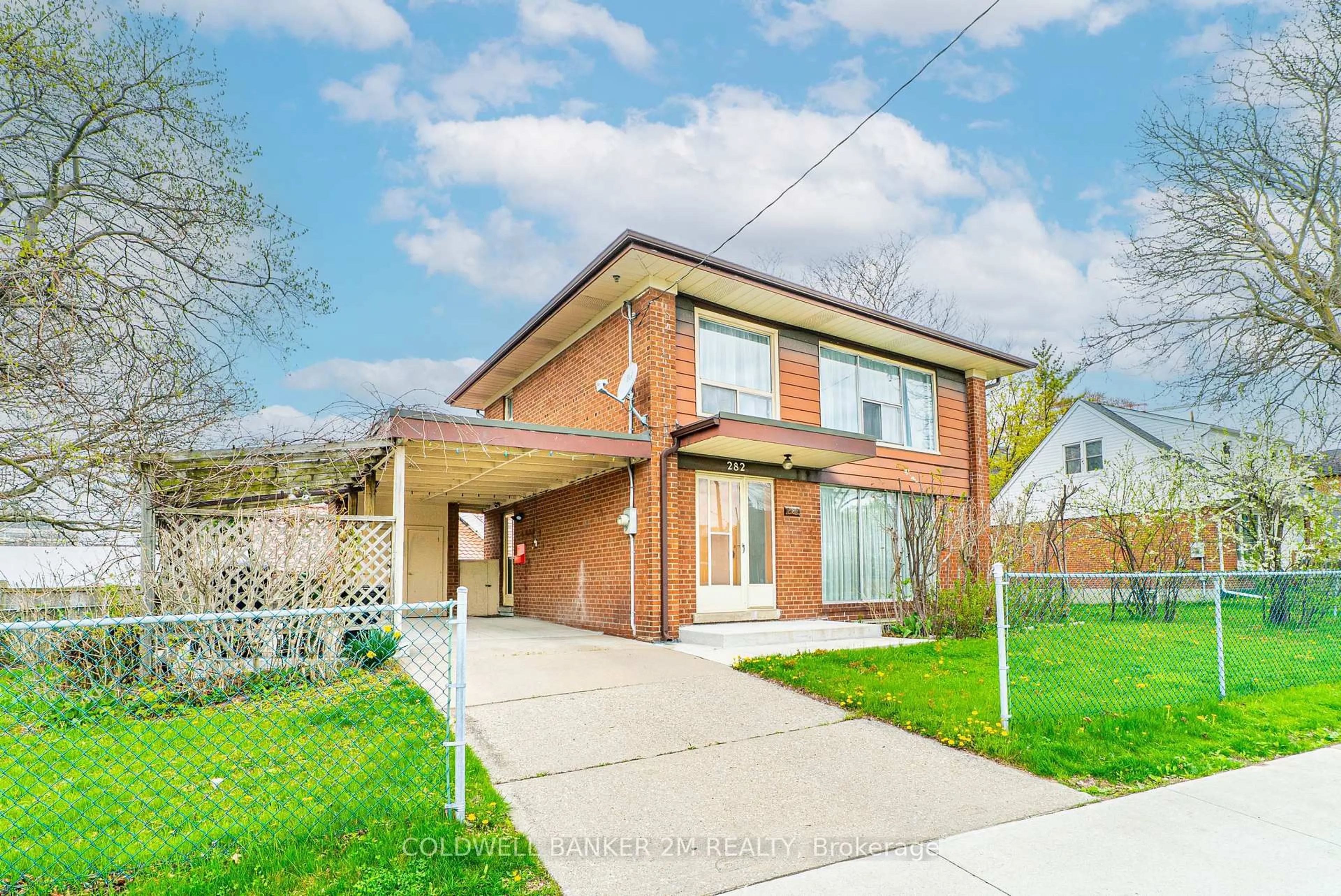 Home with brick exterior material, street for 282 The East Mall N/A, Toronto Ontario M9B 3Z3
