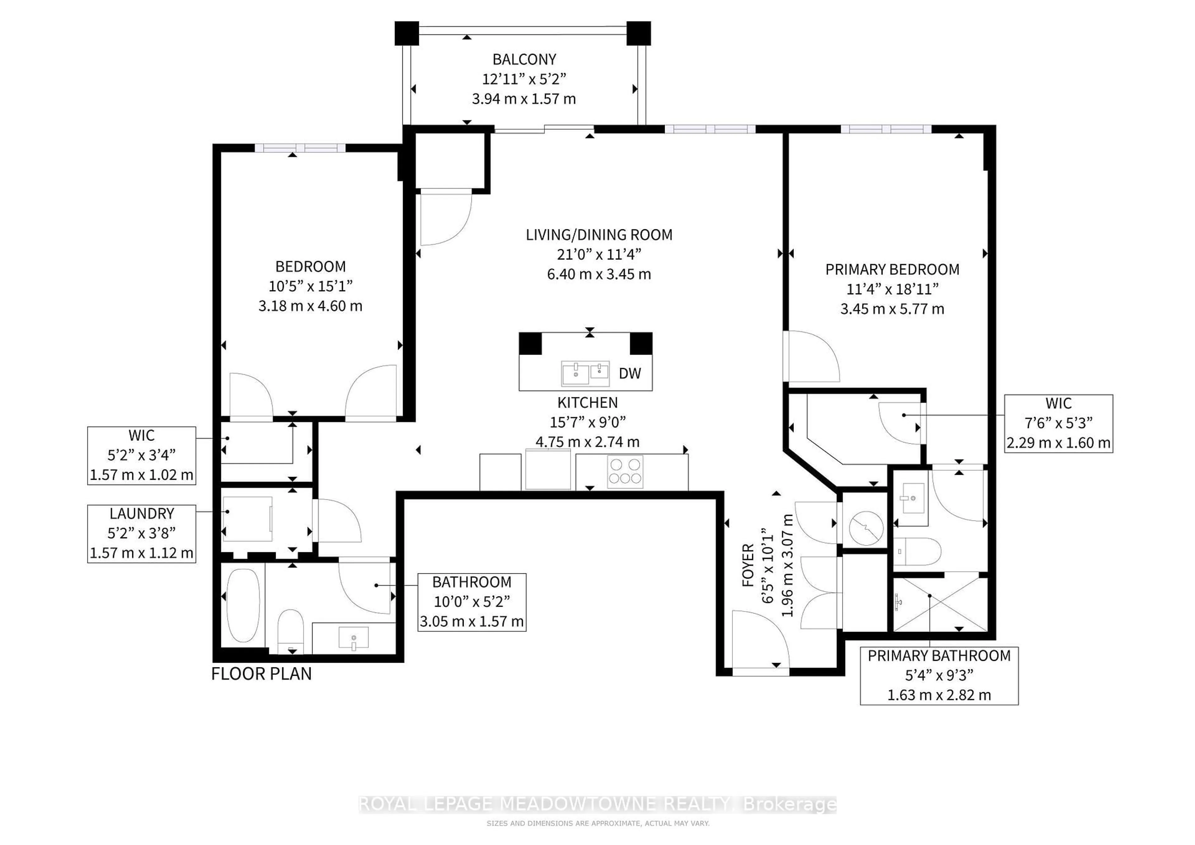 Floor plan for 1421 Costigan Rd #202, Milton Ontario L9T 2N4