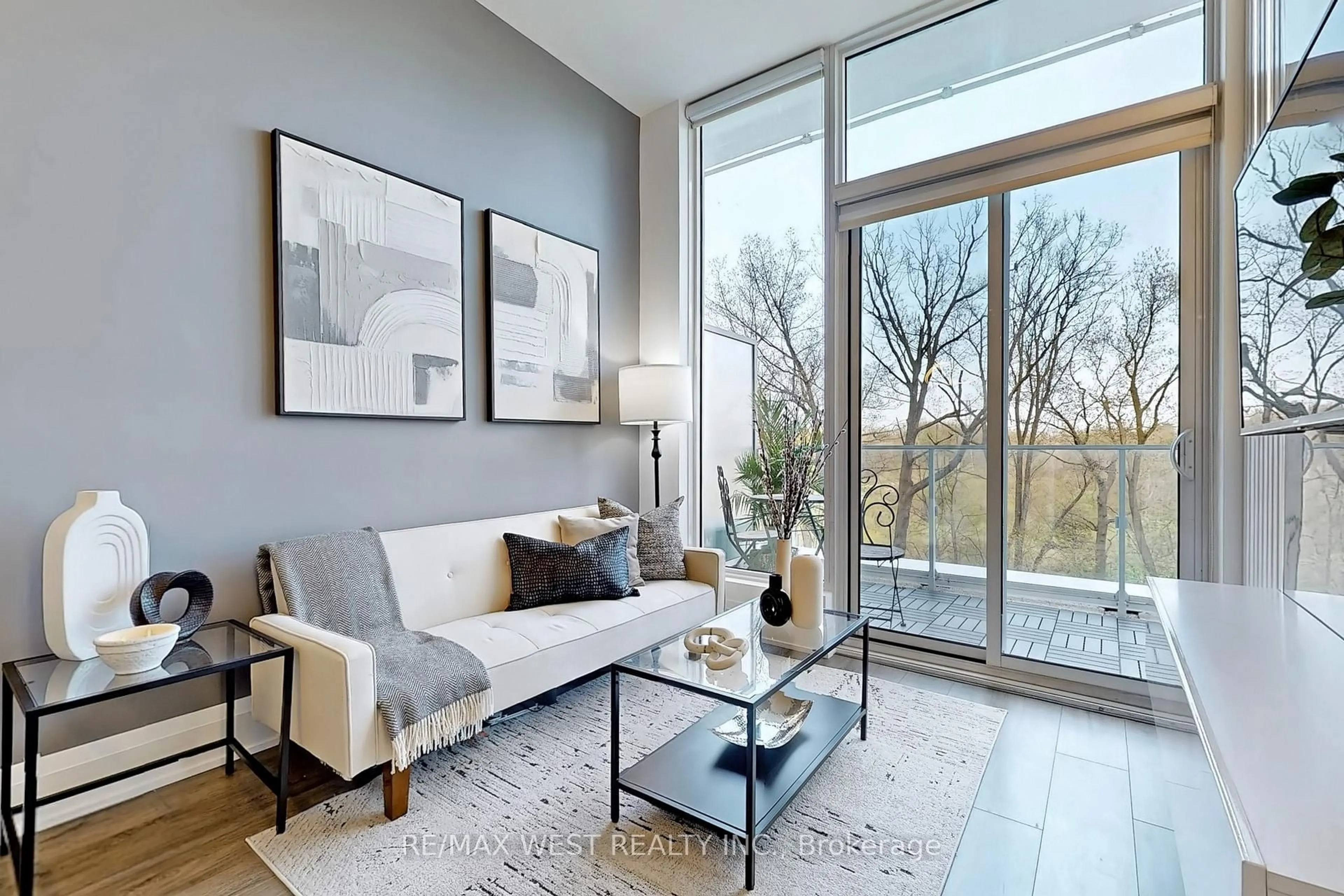 Living room with furniture, unknown for 20 Brin Dr #205, Toronto Ontario M8X 0B2