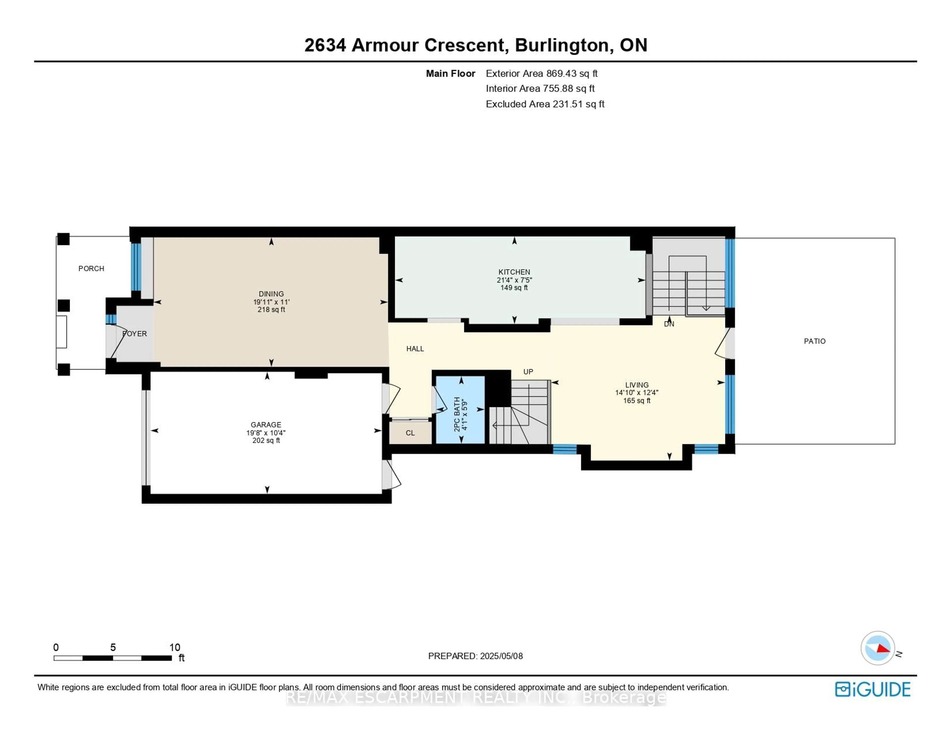 Floor plan for 2634 Armour Cres, Burlington Ontario L7M 5B1