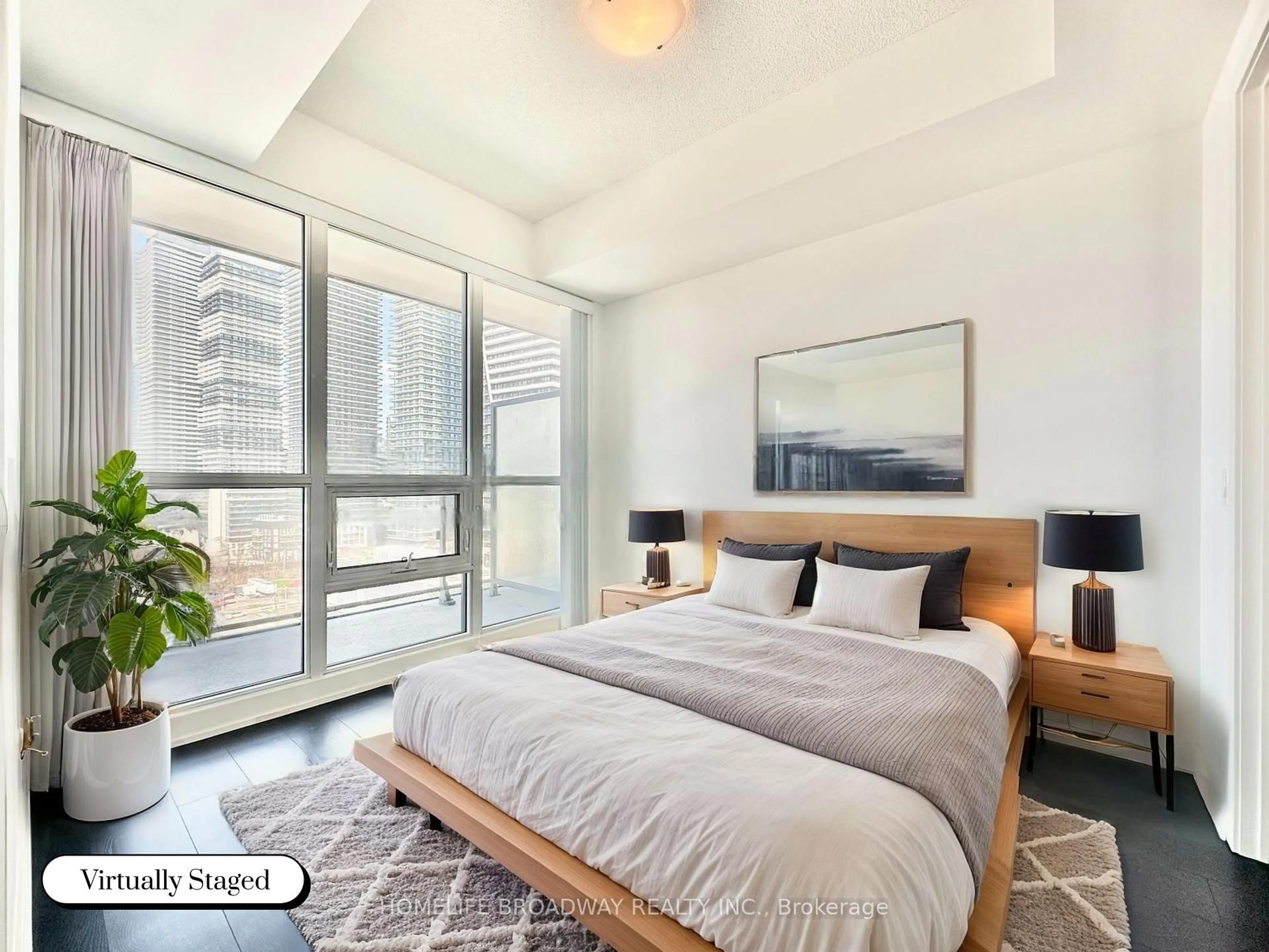 Bedroom with bed, unknown for 2200 Lake Shore Blvd #1608, Toronto Ontario M8V 1A4