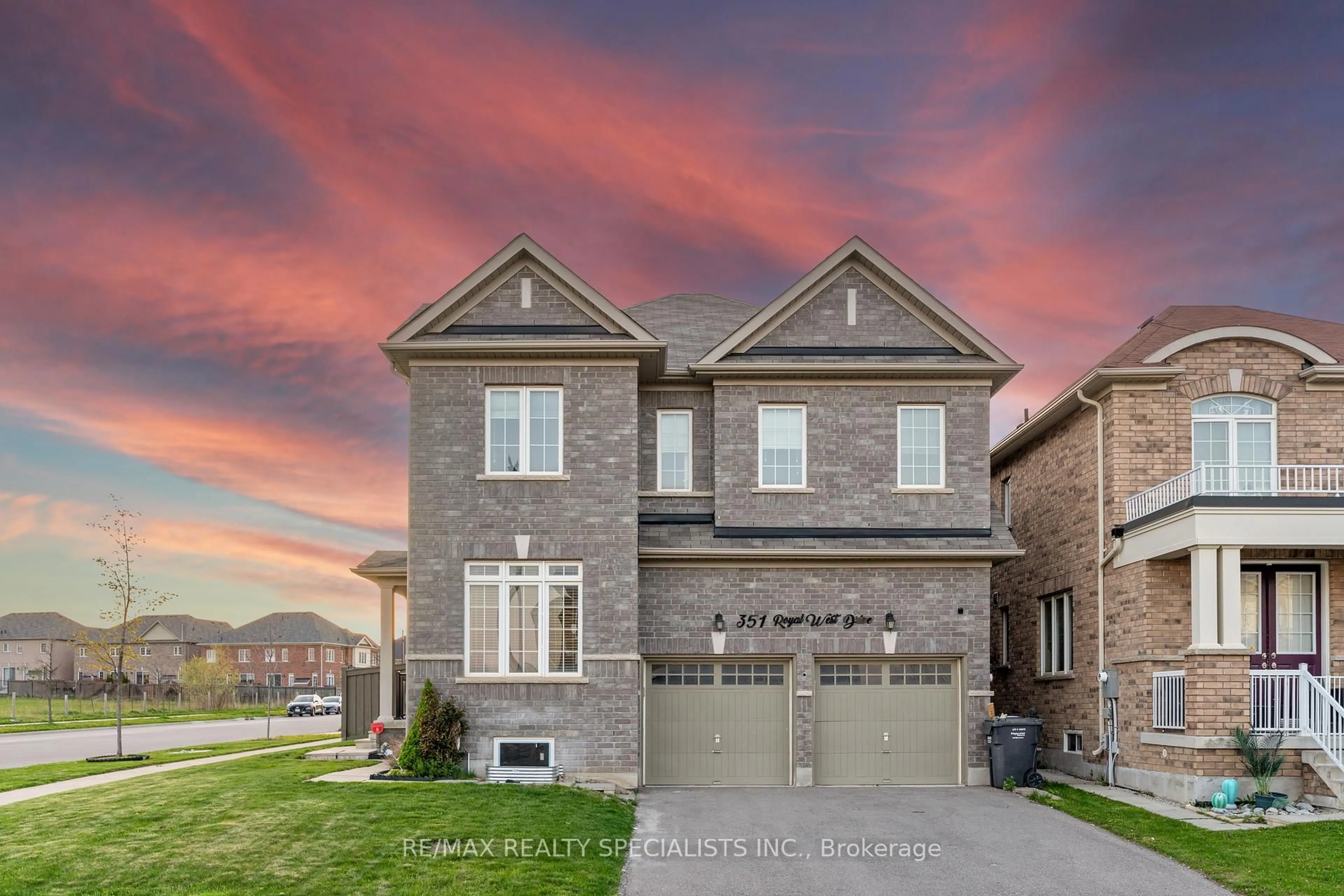 Home with brick exterior material, street for 351 Royal West Dr, Brampton Ontario L6X 5J6