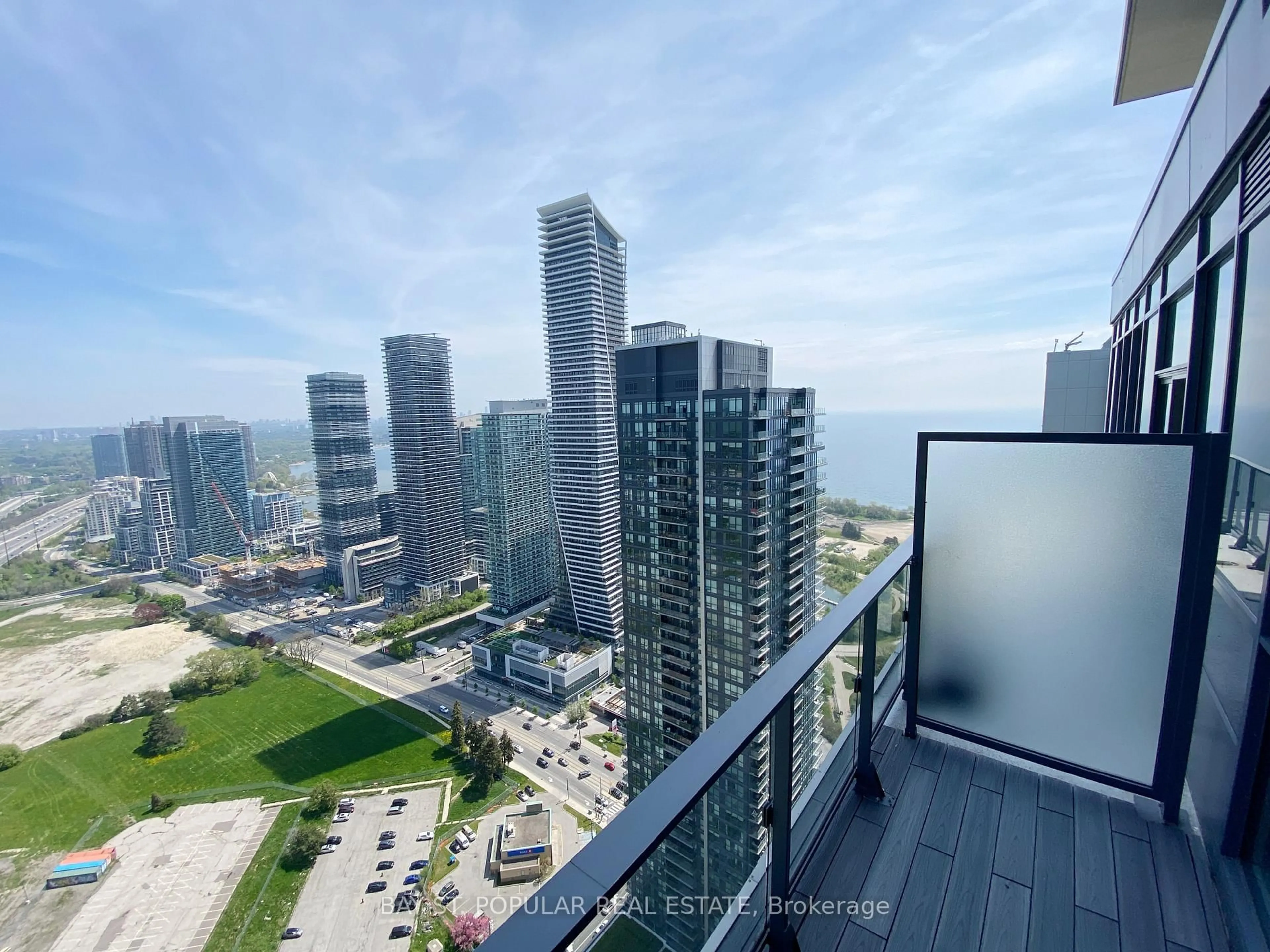 Balcony in the apartment, city buildings view from balcony for 2220 Lake Shore Blvd #4506, Toronto Ontario M8V 0C1