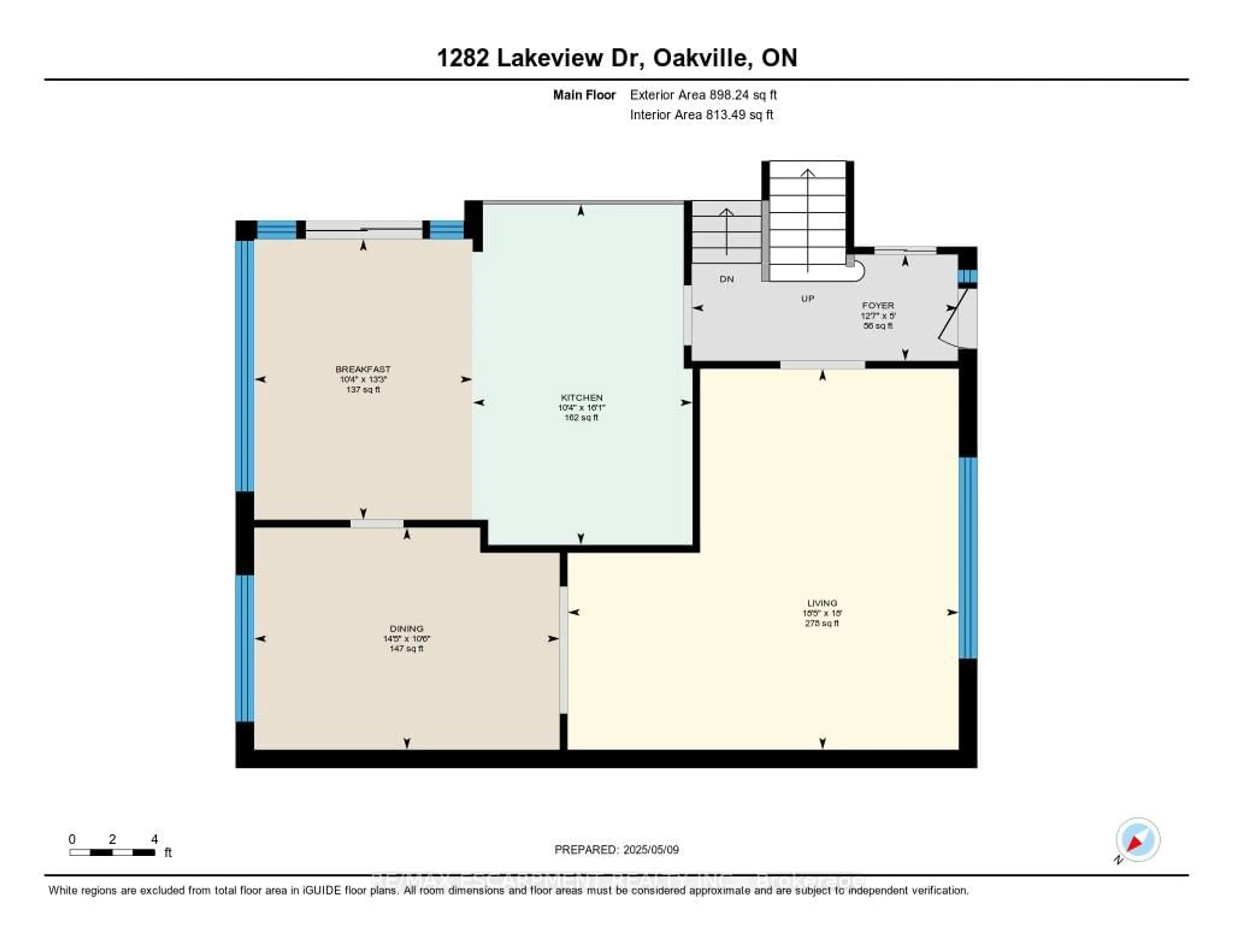 Floor plan for 1282 Lakeview Dr, Oakville Ontario L6H 2M8