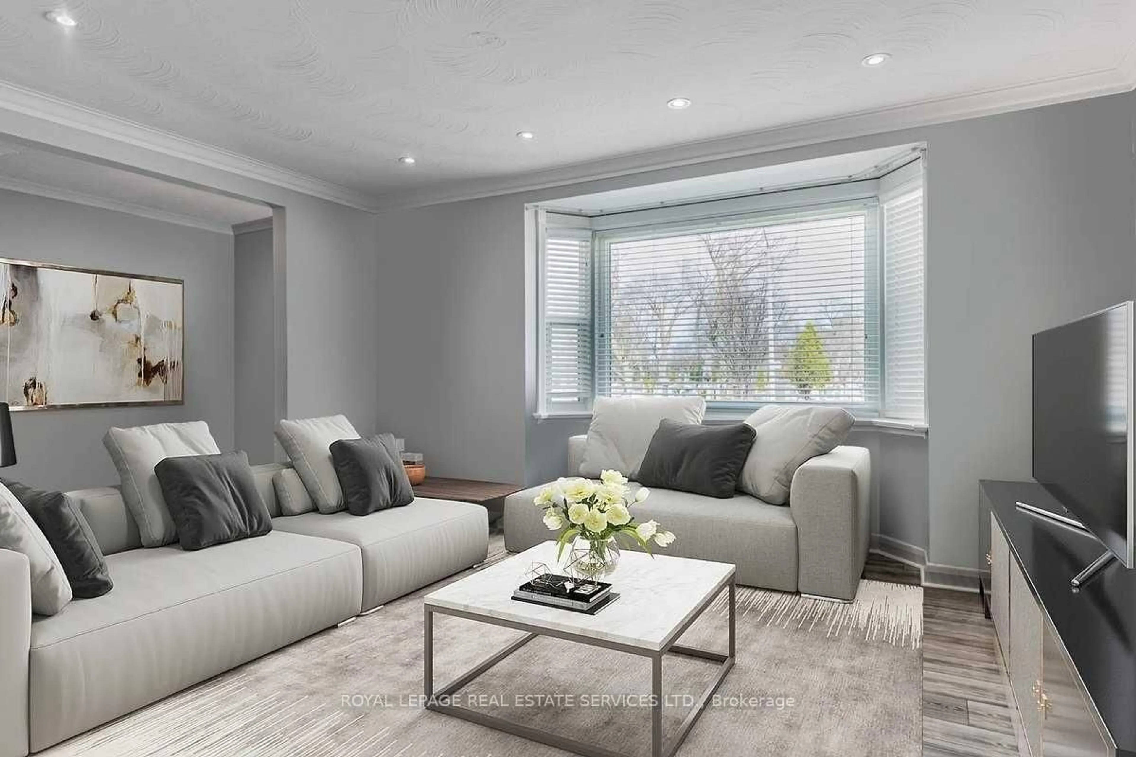Living room with furniture, unknown for 2289 Lawrence Ave, Toronto Ontario M9P 2A7