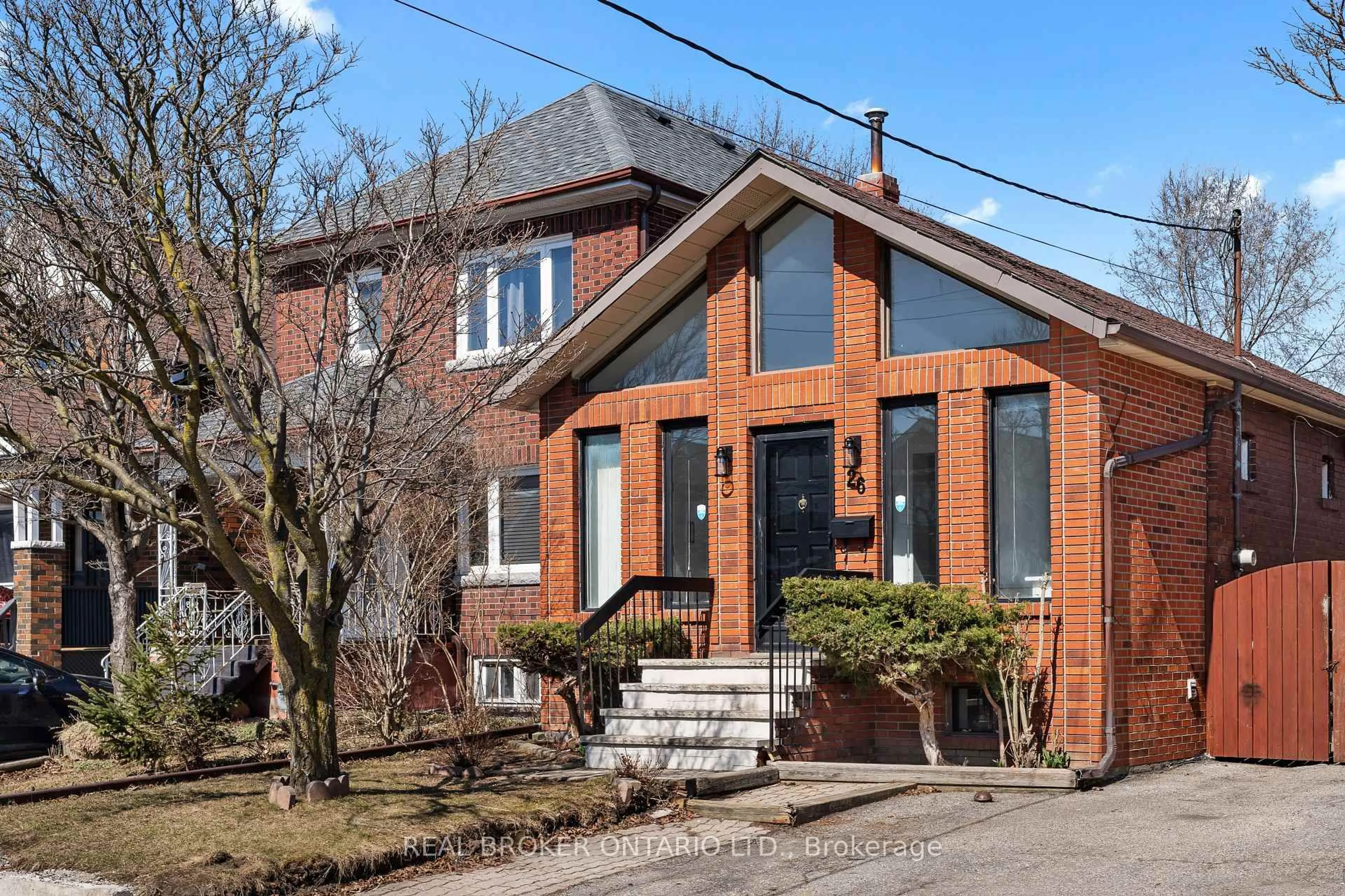Home with brick exterior material, street for 26 Bowie Ave, Toronto Ontario M6E 2P1
