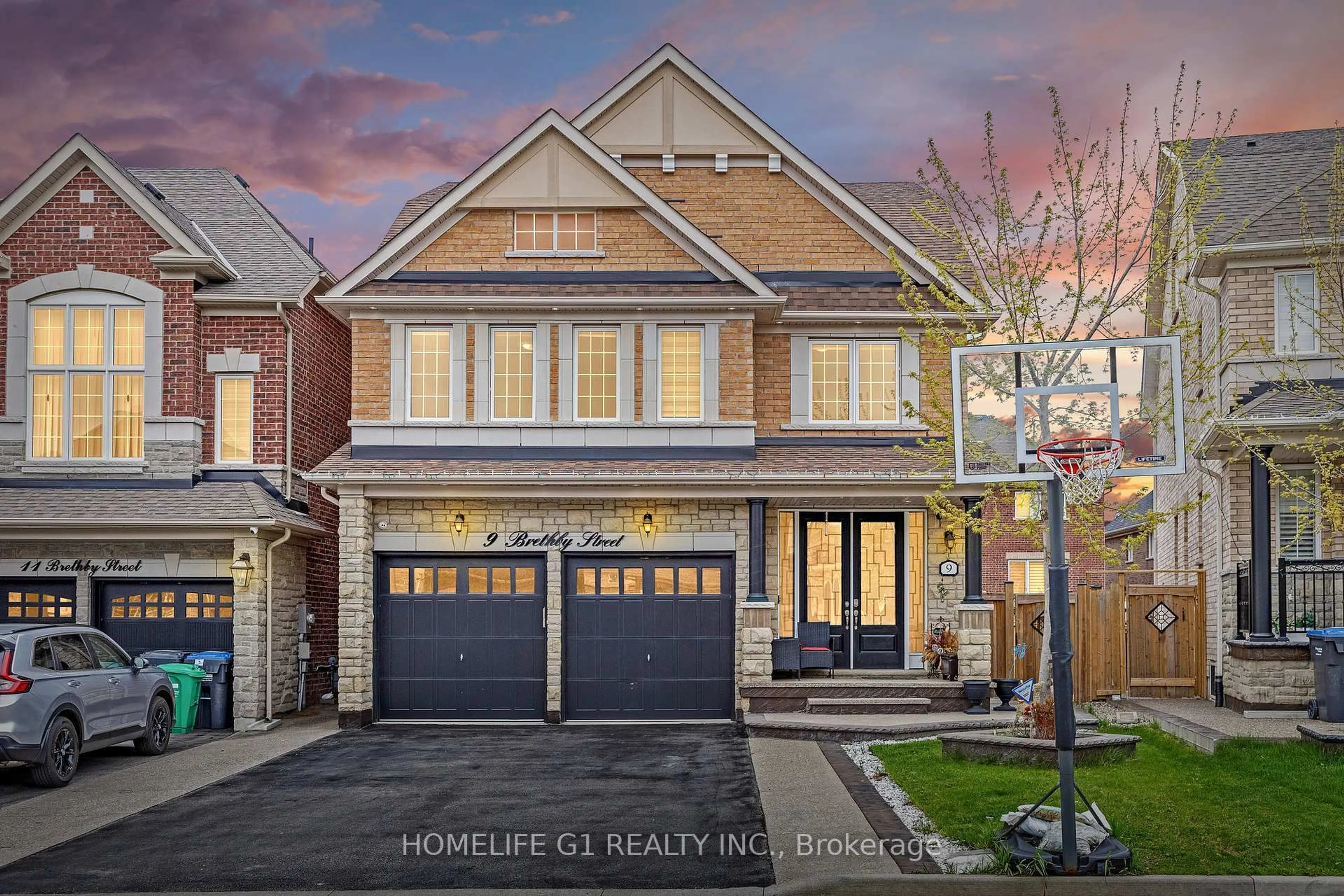 Home with brick exterior material, street for 9 Brethby St, Caledon Ontario L7C 3W2