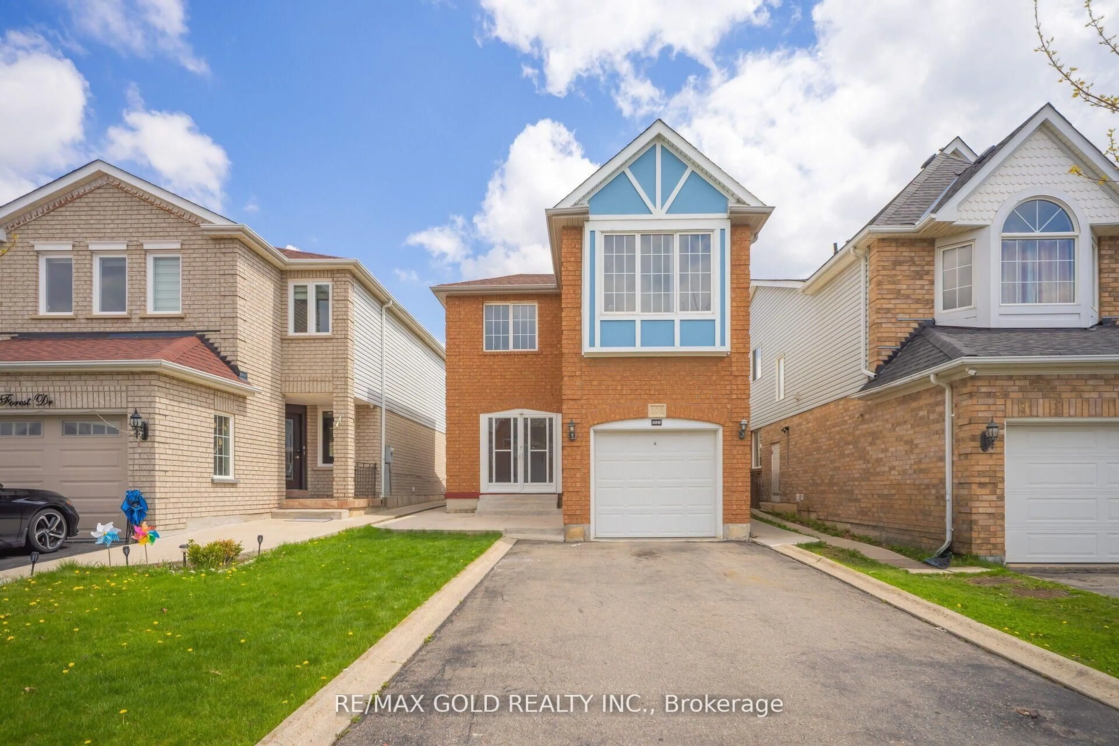Home with brick exterior material, street for 108 Black Forest Dr, Brampton Ontario L6R 2E6