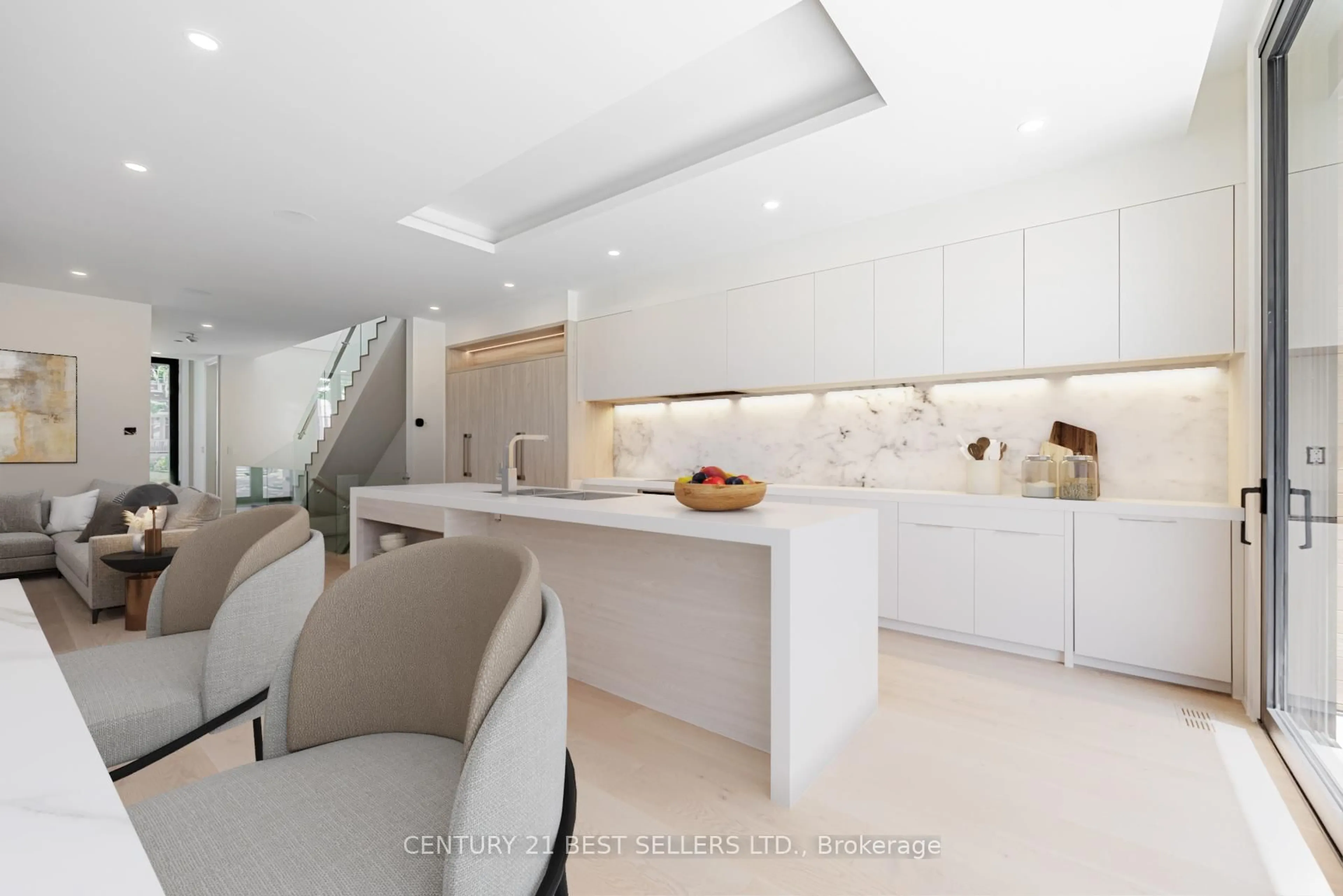 Contemporary kitchen, ceramic/tile floor for 1032 West Ave, Mississauga Ontario L5E 1V9