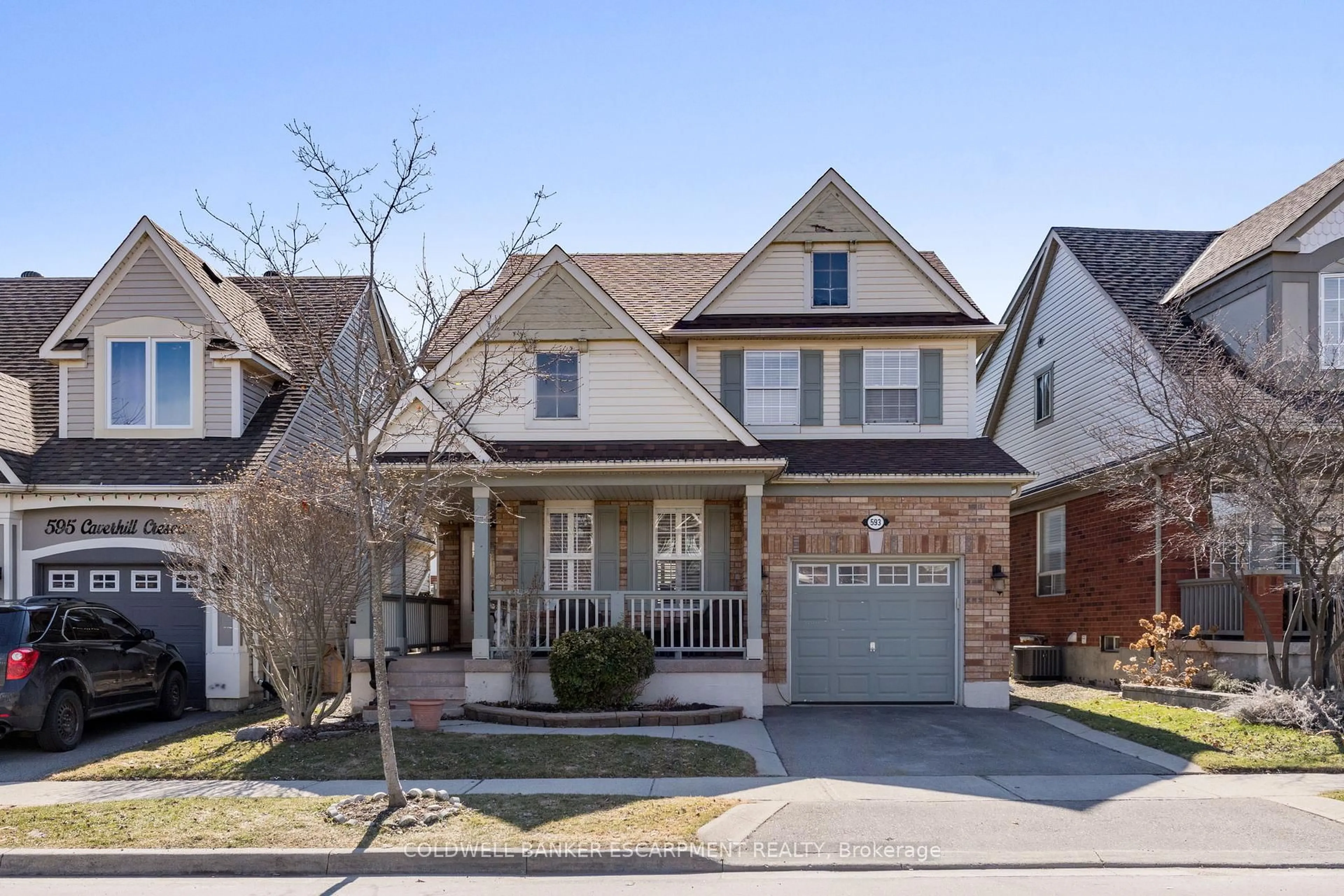 Home with brick exterior material, street for 593 Caverhill Cres, Milton Ontario L9T 5K1