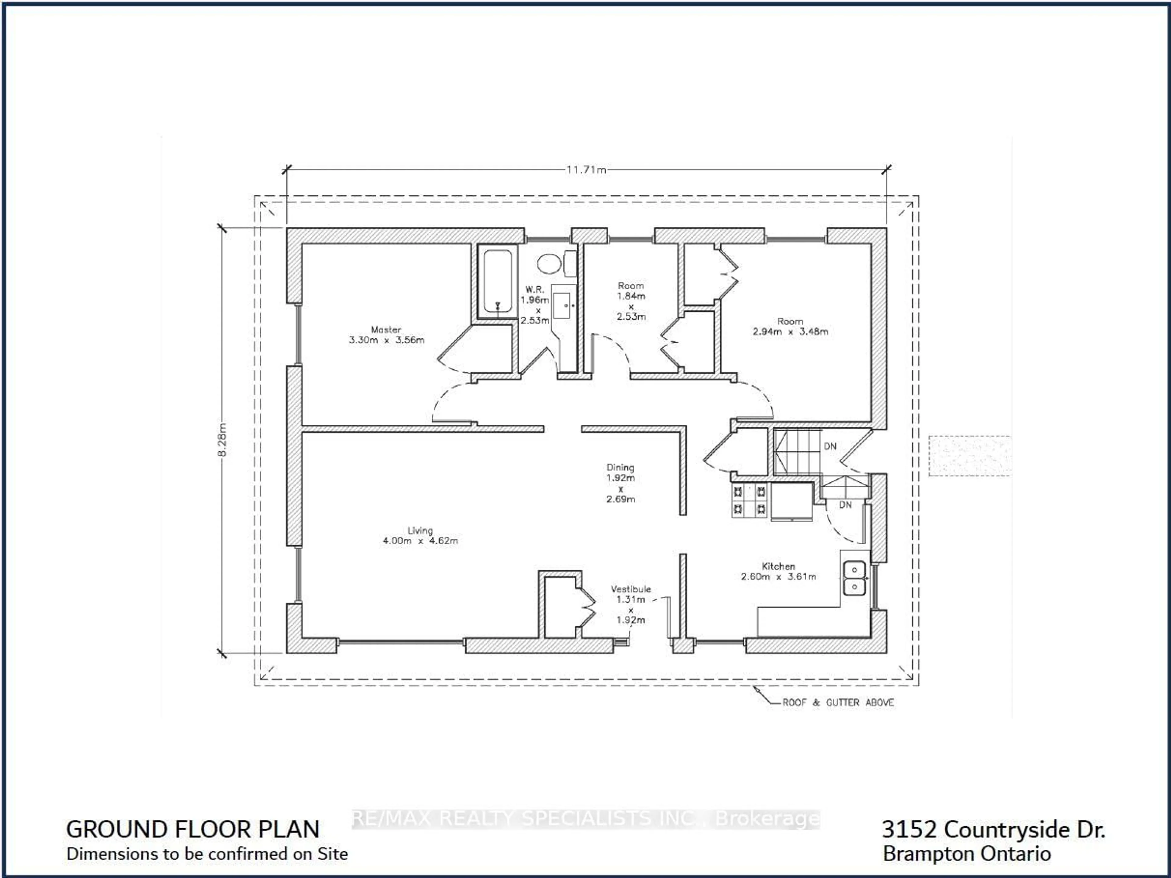 Floor plan for 3152 Countryside Dr, Brampton Ontario L6P 0V3