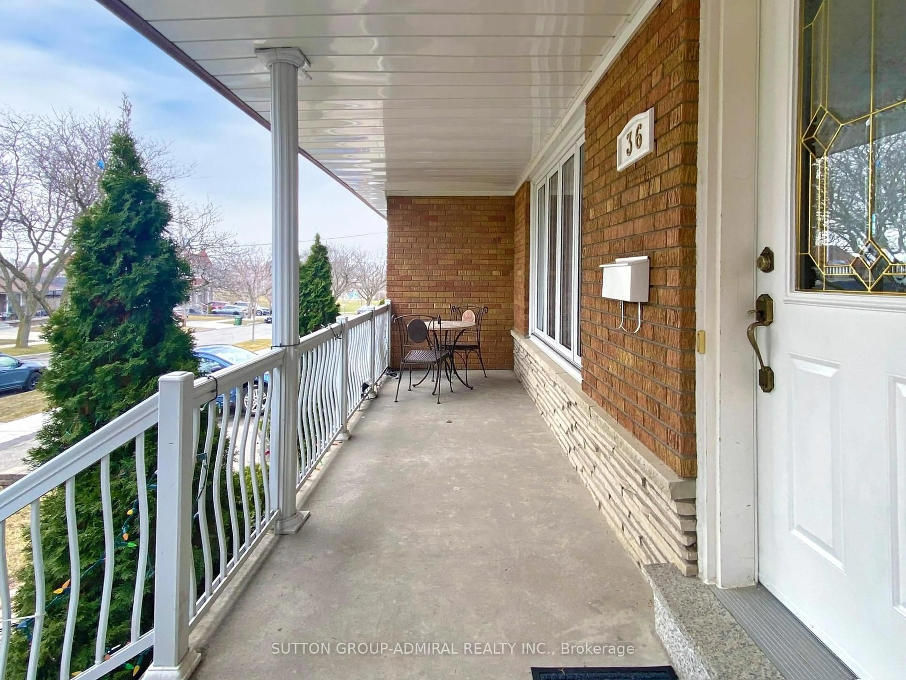 Balcony in the apartment, street for 36 Bluehaven Cres, Toronto Ontario M9M 1W5