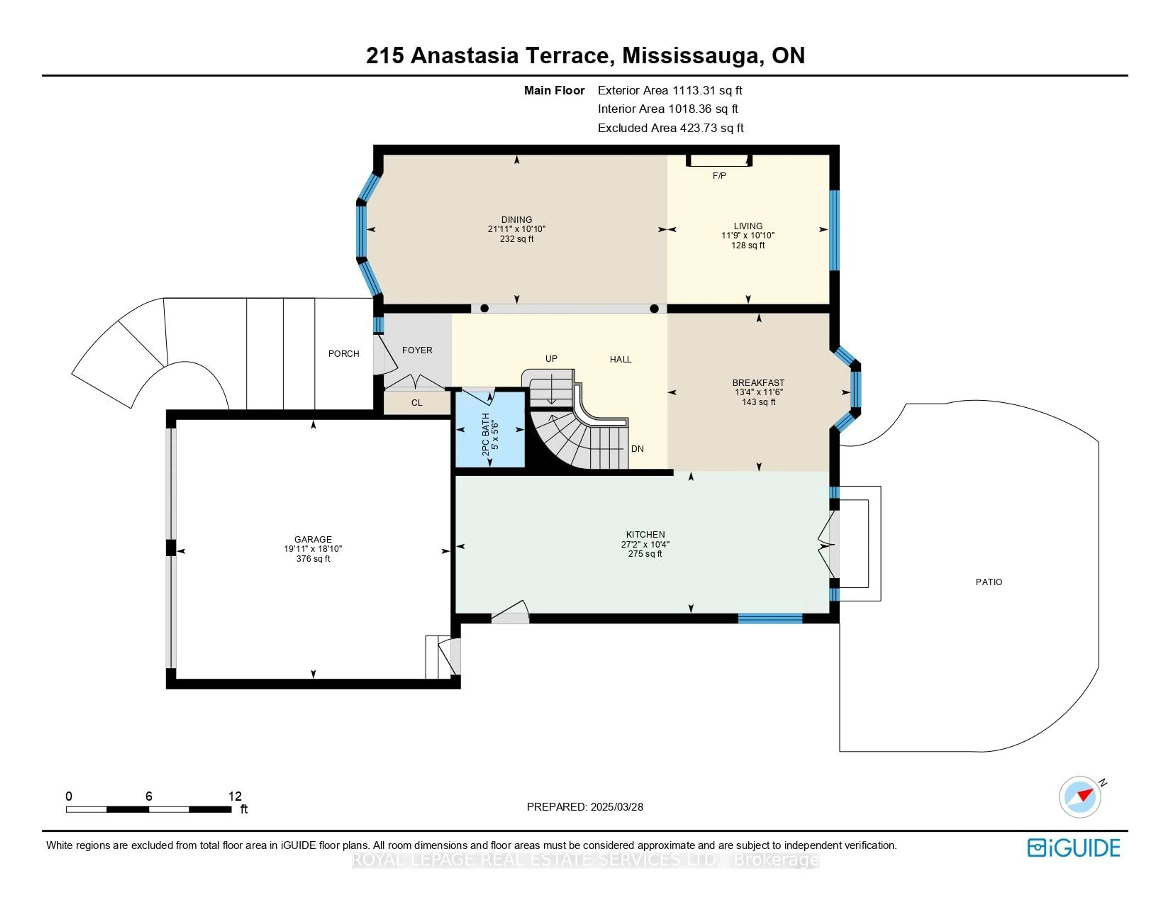 Floor plan for 215 Anastasia Terr, Mississauga Ontario L5B 3A5