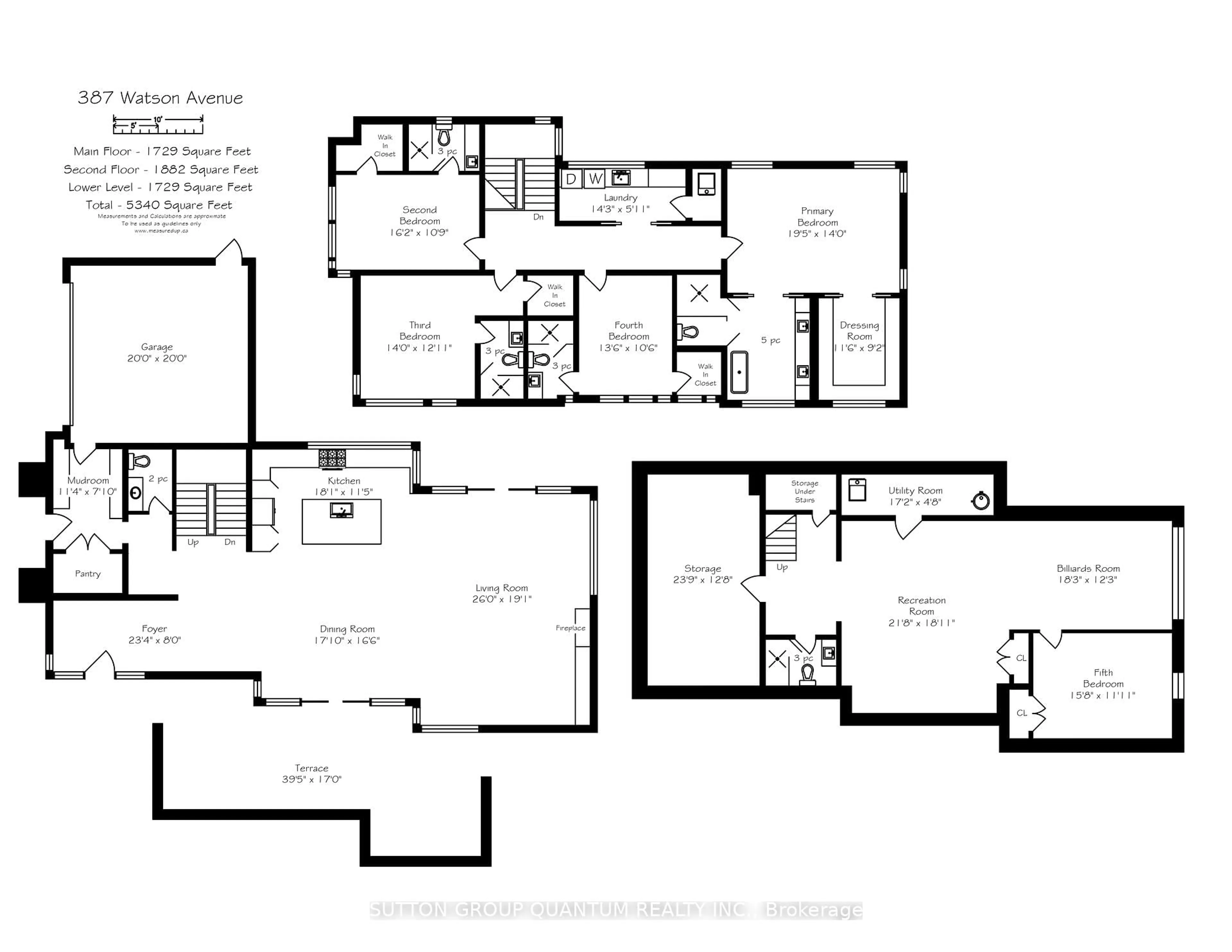 Floor plan for 387 Watson Ave, Oakville Ontario L6J 3V7