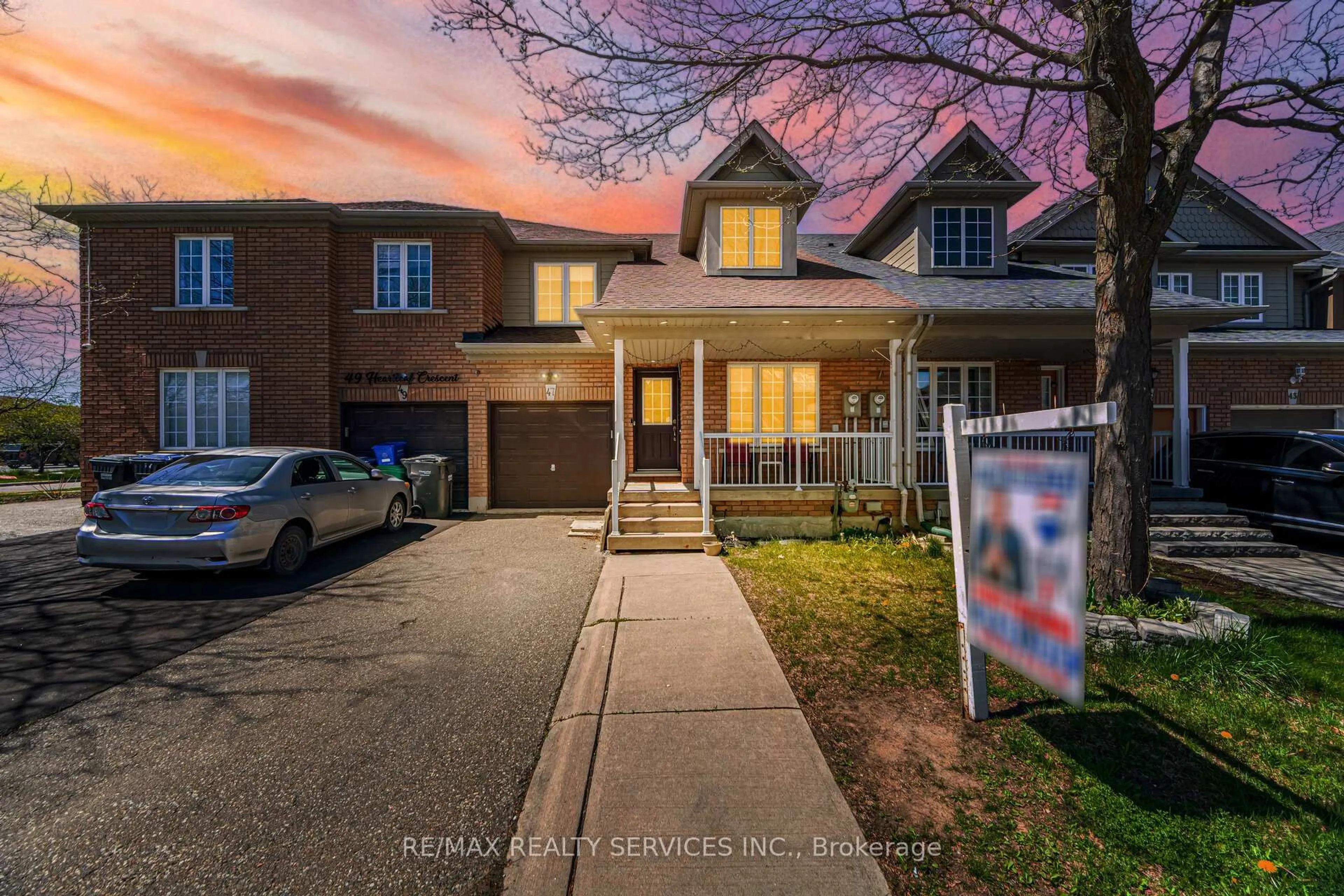 Home with brick exterior material, street for 47 Heartleaf Cres, Brampton Ontario L7A 2B7