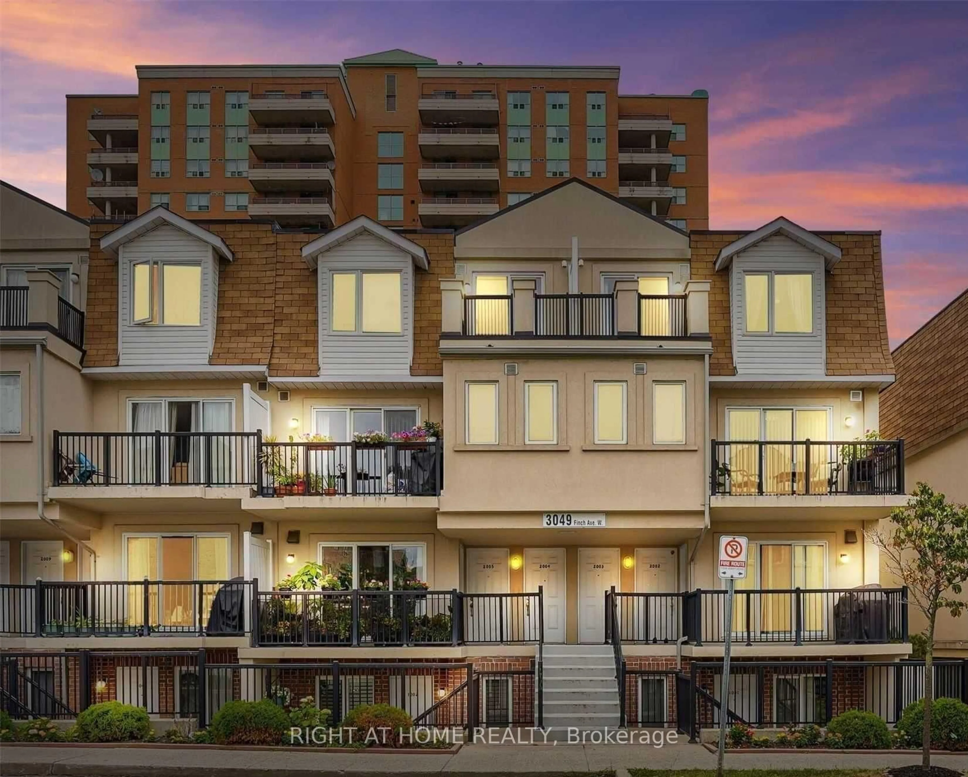 Home with brick exterior material, city buildings view from balcony for 3049 Finch Ave #2006, Toronto Ontario M9M 0A5