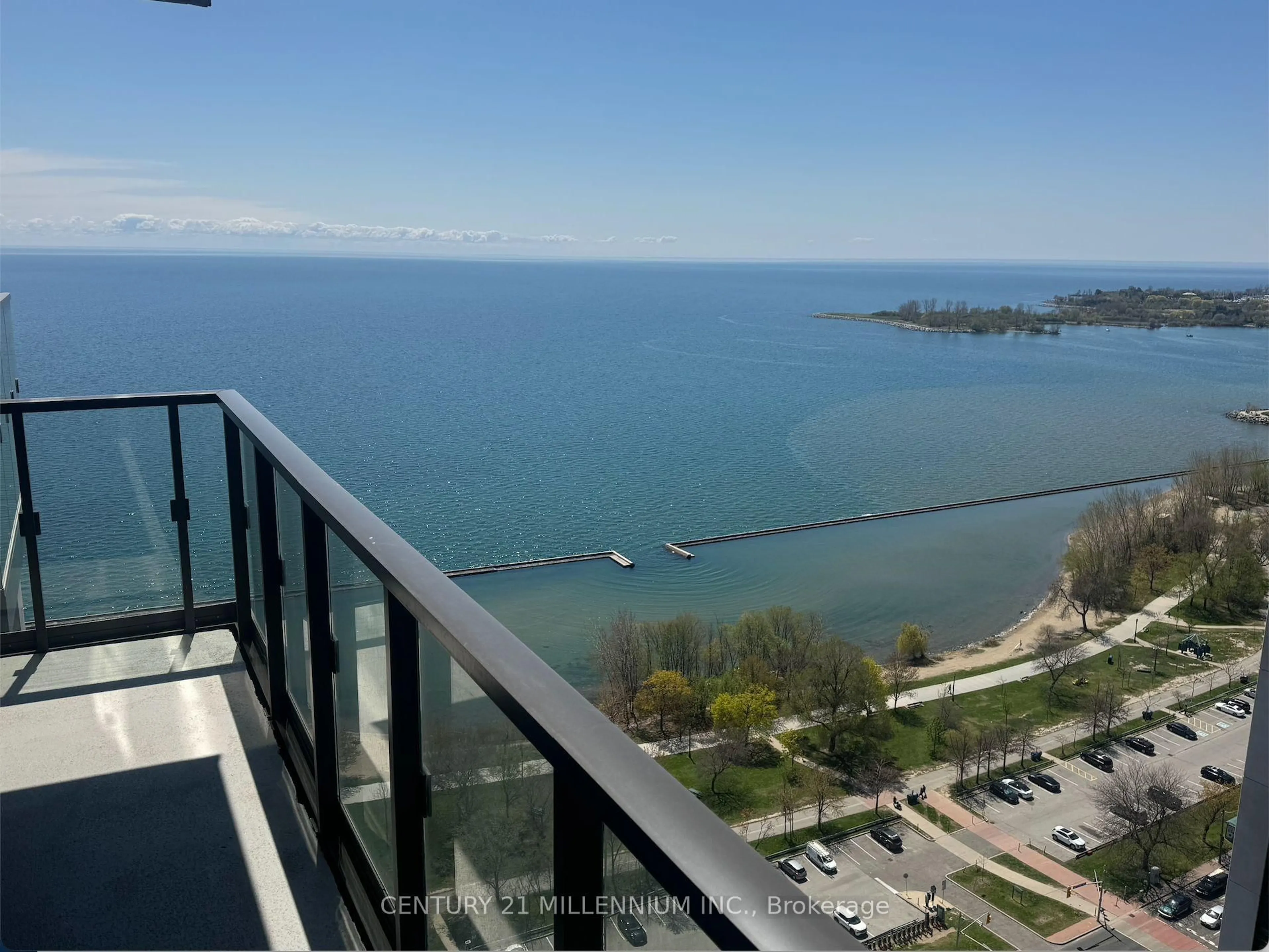 Balcony in the apartment, water/lake/river/ocean view for 1926 Lake Shore Blvd #3011, Toronto Ontario M6S 0B1