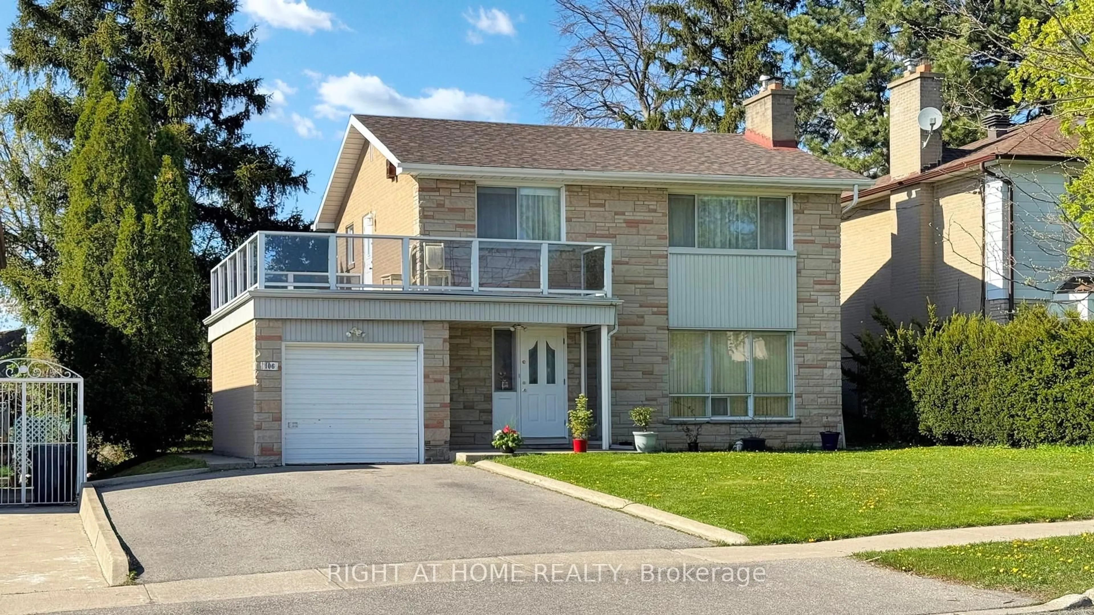 Home with brick exterior material, street for 106 Grandravine Dr, Toronto Ontario M3J 1B4